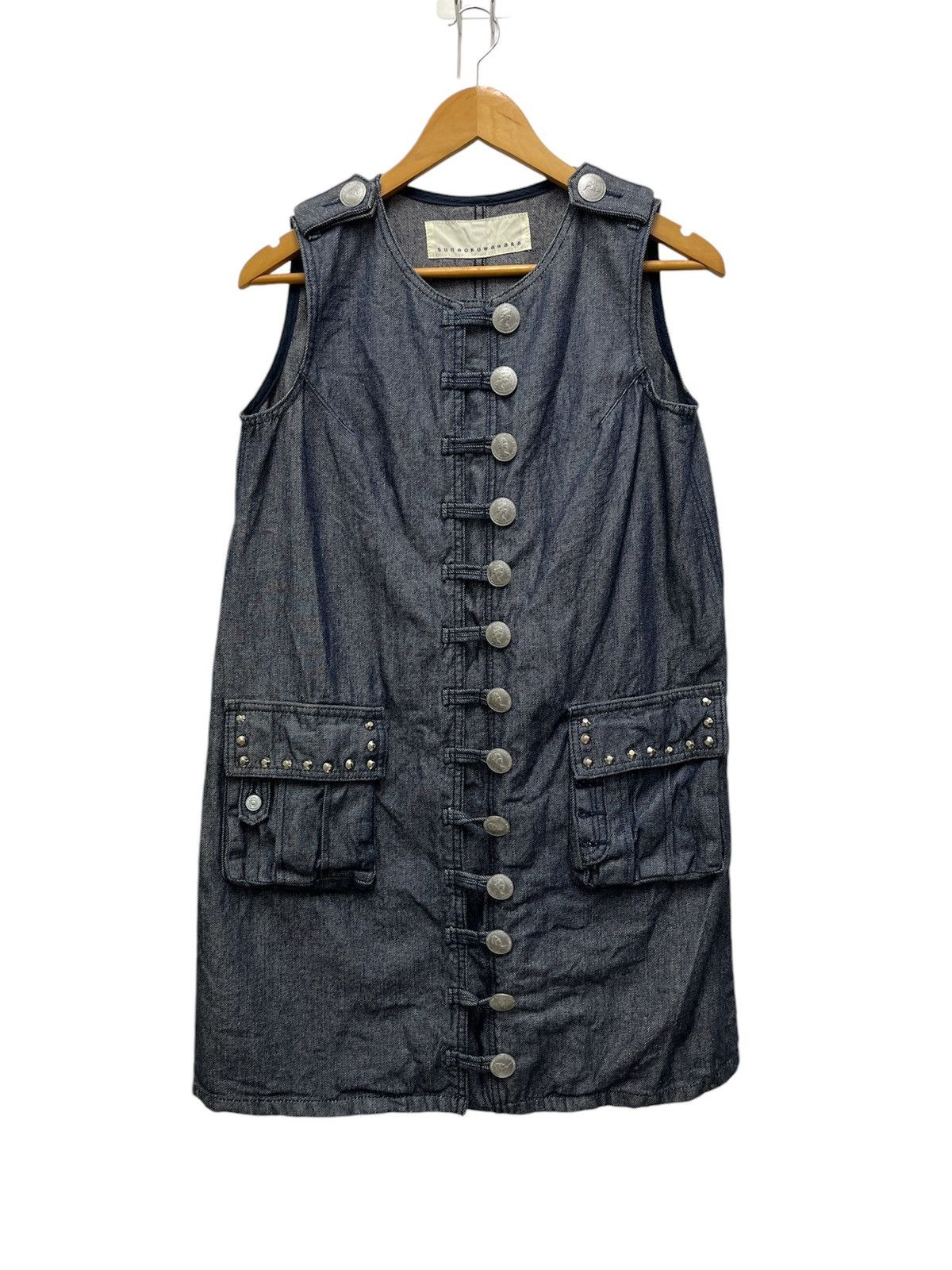 Issey Miyake Sunao Kuwahara Sleeveless Denim Dress Size M / US 6-8 / IT 42-44 - 1 Thumbnail