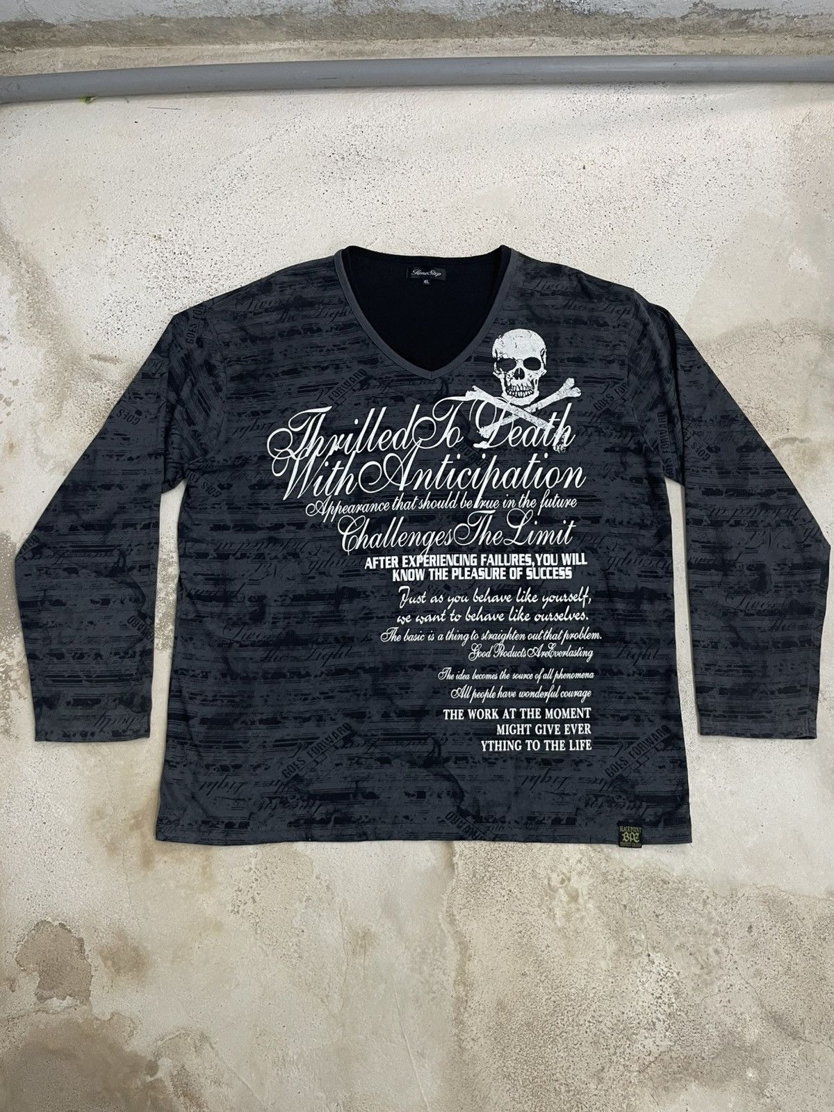 Hysteric Glamour Timestep Layer Y2K Emo Skull Affliction Wording Size US XXL / EU 58 / 5 - 1 Thumbnail