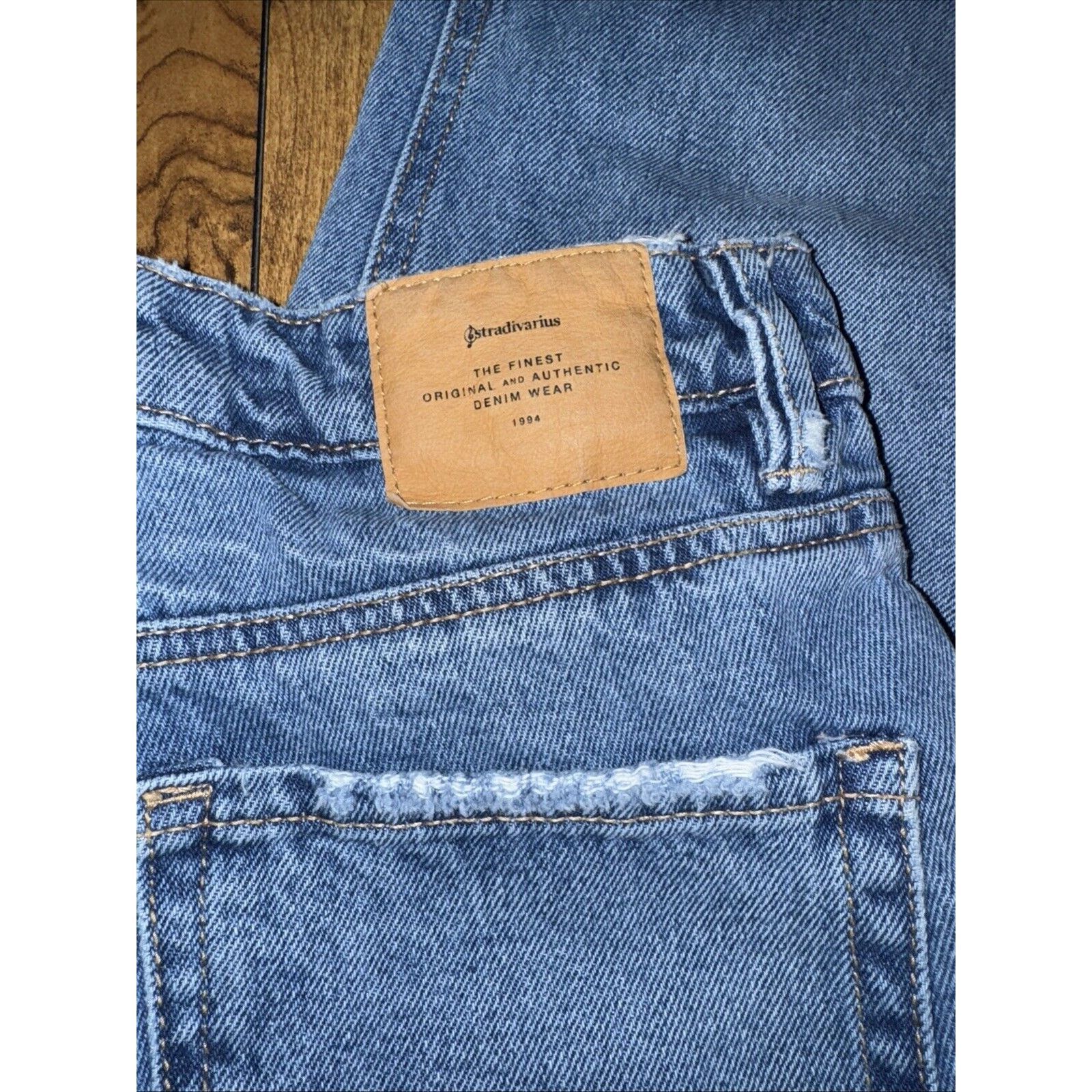 Vintage Stradivarius Denim Jeans Flare USA 6 Blue 27x33 Size 28" / US 6 / IT 42 - 6 Thumbnail