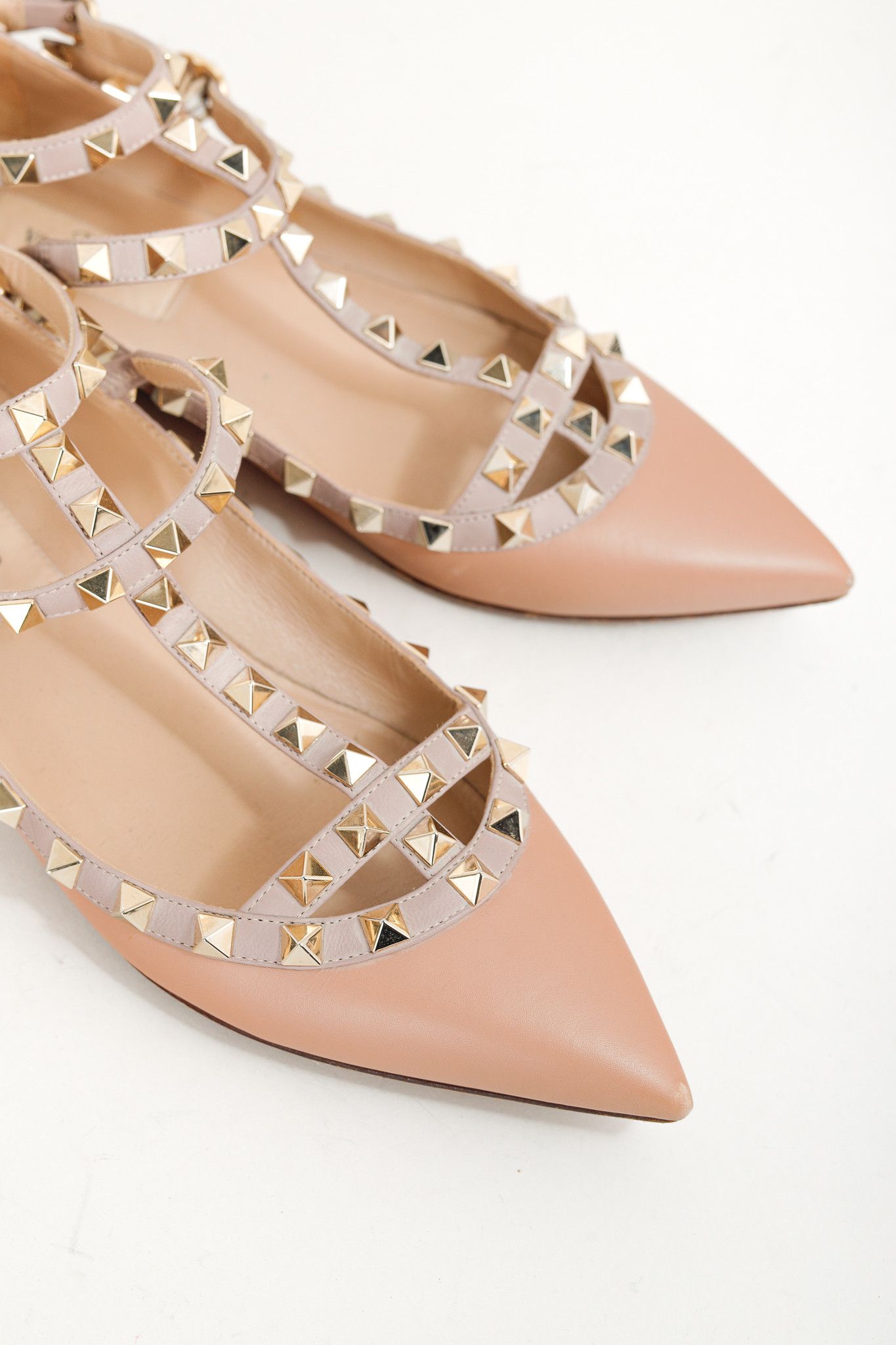Valentino Valentino Garavani Rockstud Triple Cage Ballerina Flat Size US 5.5 / IT 35.5 - 6 Thumbnail