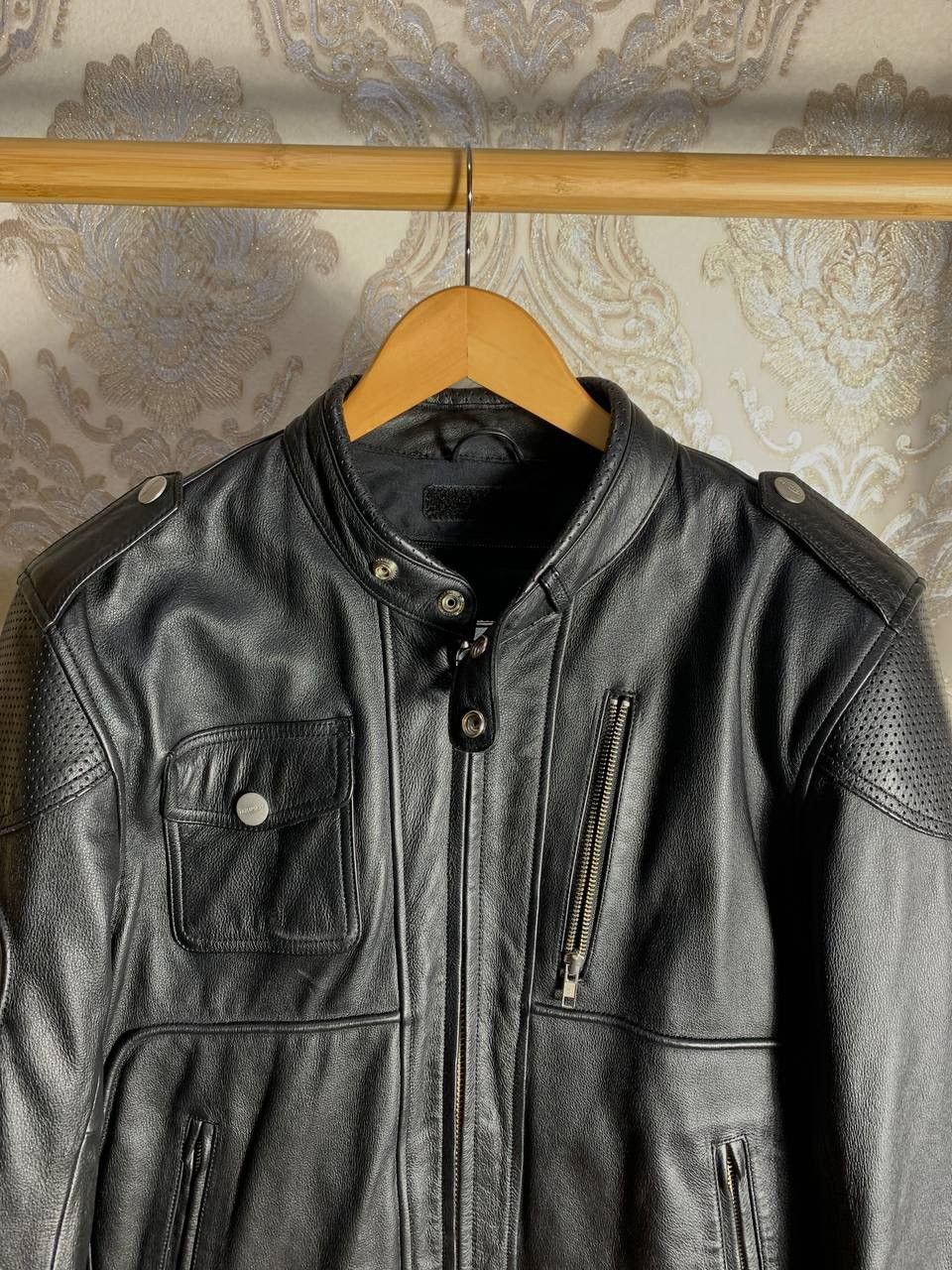 Harley Davidson × Vintage VERY RARE TRIUMPH LEATHER JACKET MOTOR CYCLES JAPAN STYLE Size US M / EU 48-50 / 2 - 6 Thumbnail