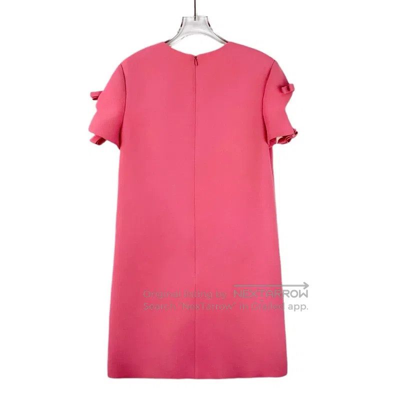 Valentino Valentino Pink bow cut-out round neck short sleeve dress Size S / US 4 / IT 40 - 2 Thumbnail