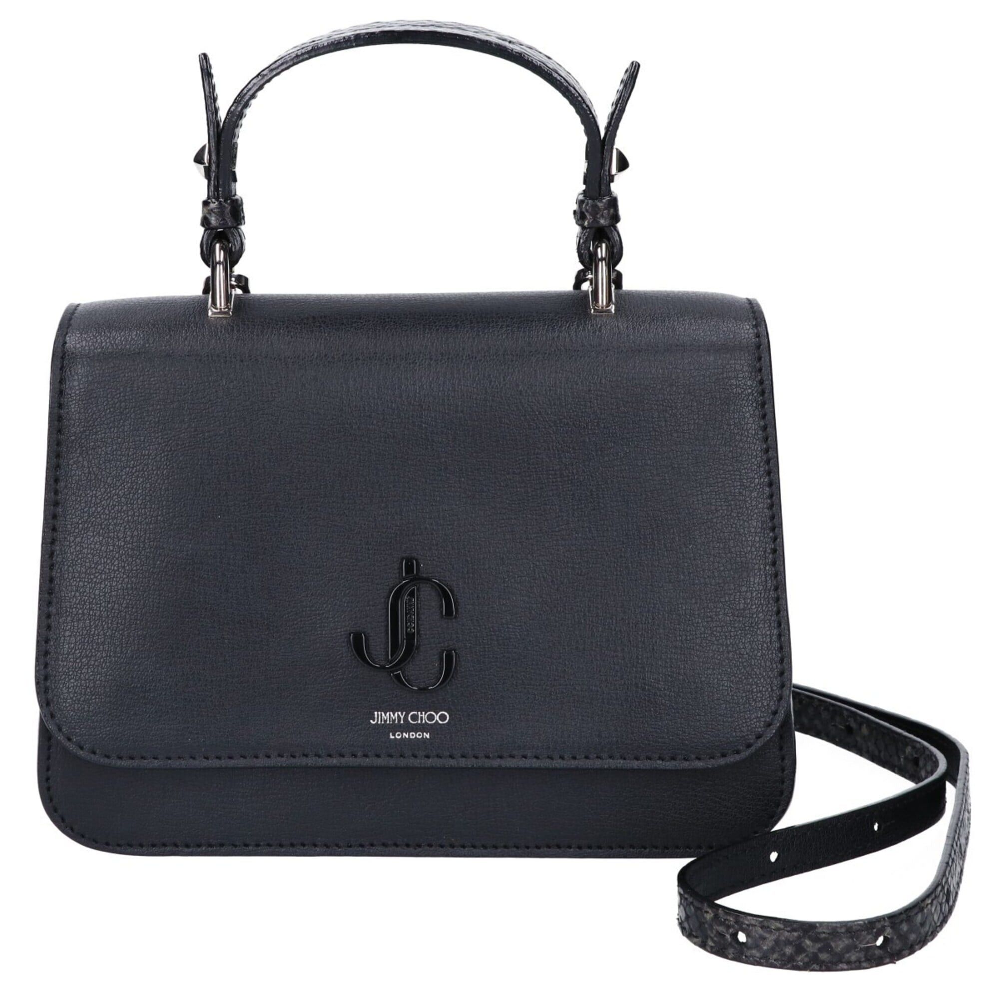 Jimmy Choo JIMMY CHOO JC Top Handle S 2-Way Handbag, Black, Women's Size ONE SIZE - 1 Thumbnail