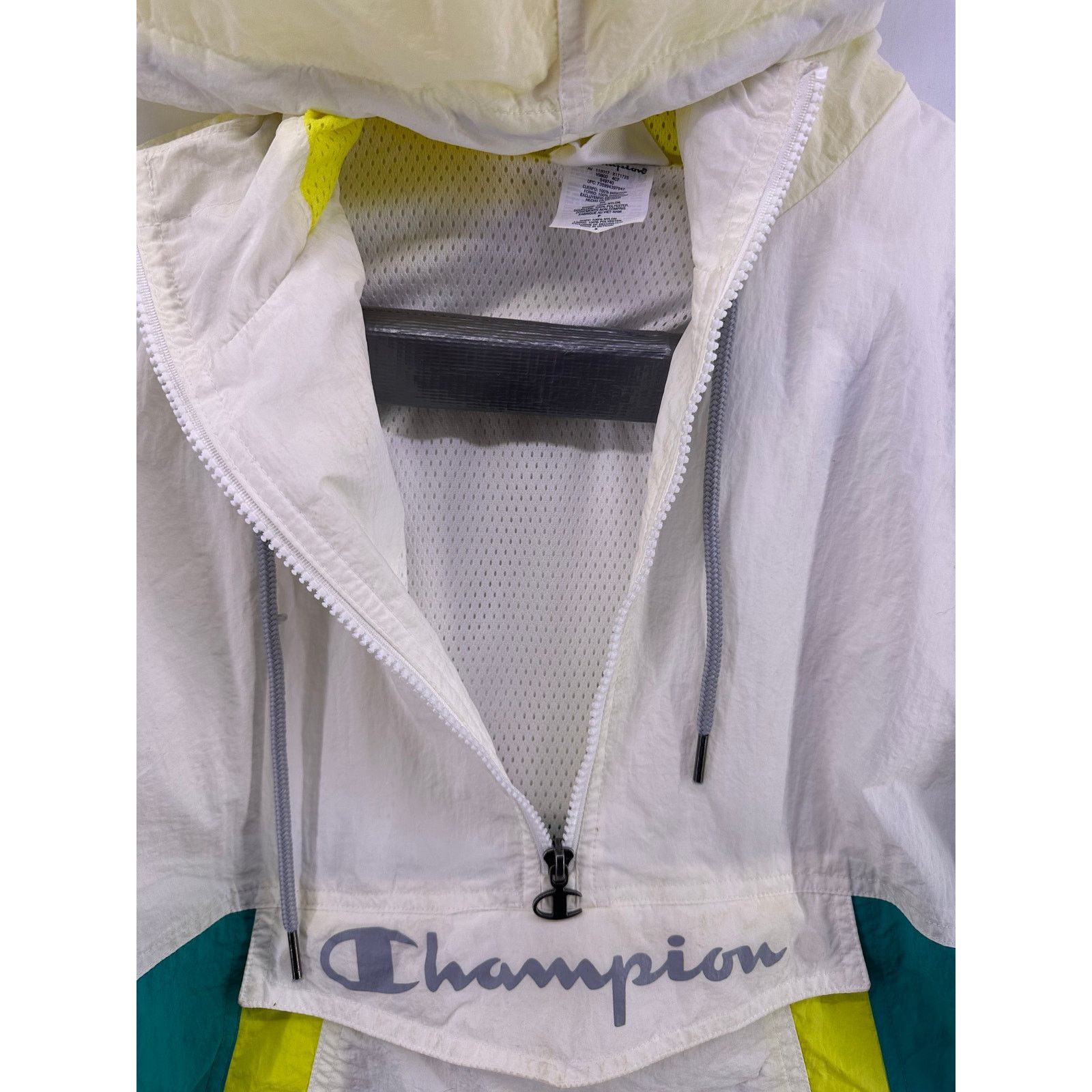 Champion Champion Men's White Hooded Sports Jacket Short Sleeve SizeS Size US S / EU 44-46 / 1 - 7 Thumbnail