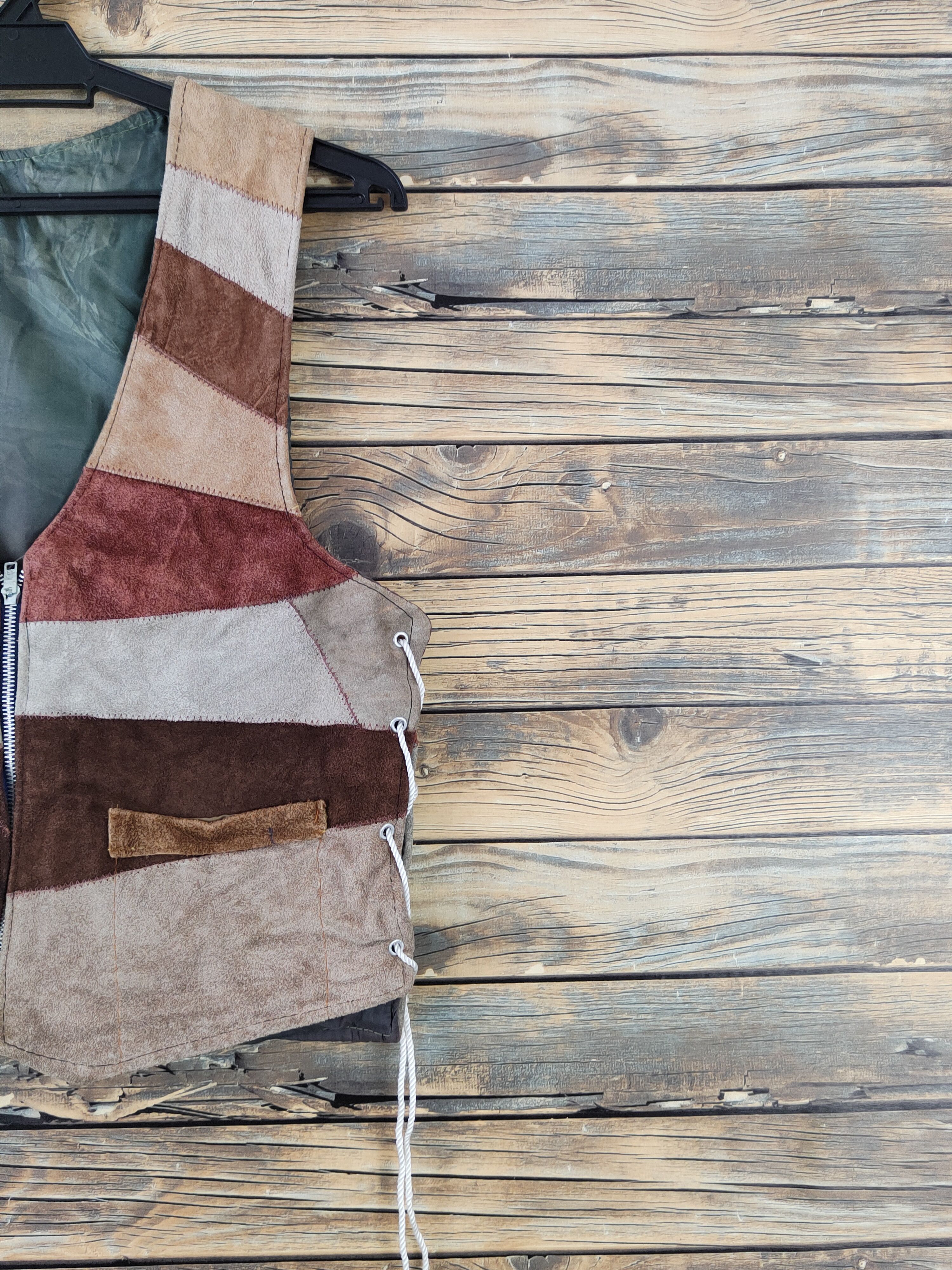 Japanese Brand Japan patchwork vintage tiger stripe Leather Vests #W1927 Size US S / EU 44-46 / 1 - 5 Thumbnail