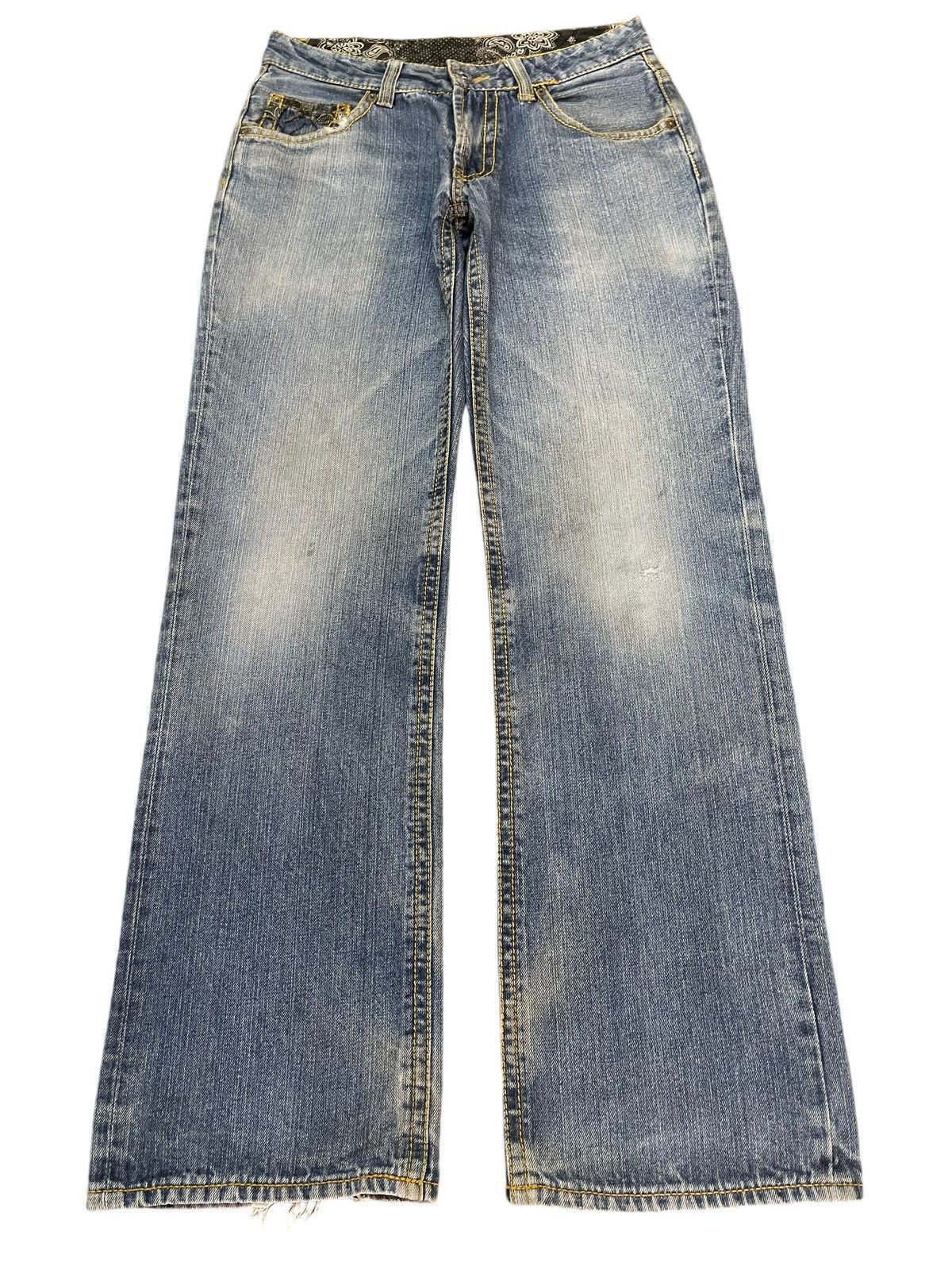 14th Addiction Vintage Japanese Seditionaries Skull Embroidered Baggy Jeans Size US 30 / EU 46 - 2 Thumbnail