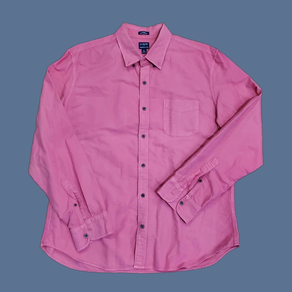 J.Crew J.Crew Shirt Mens XL Pink Garment Dye Slim Untucked Button Front Long Sleeve Size US XL / EU 56 / 4 - 1 Thumbnail