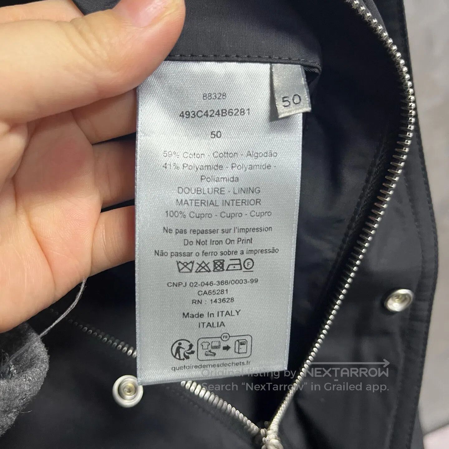 Dior Dior Logo-printed hooded zipper long-sleeve jacket| Size US M / EU 48-50 / 2 - 3 Thumbnail