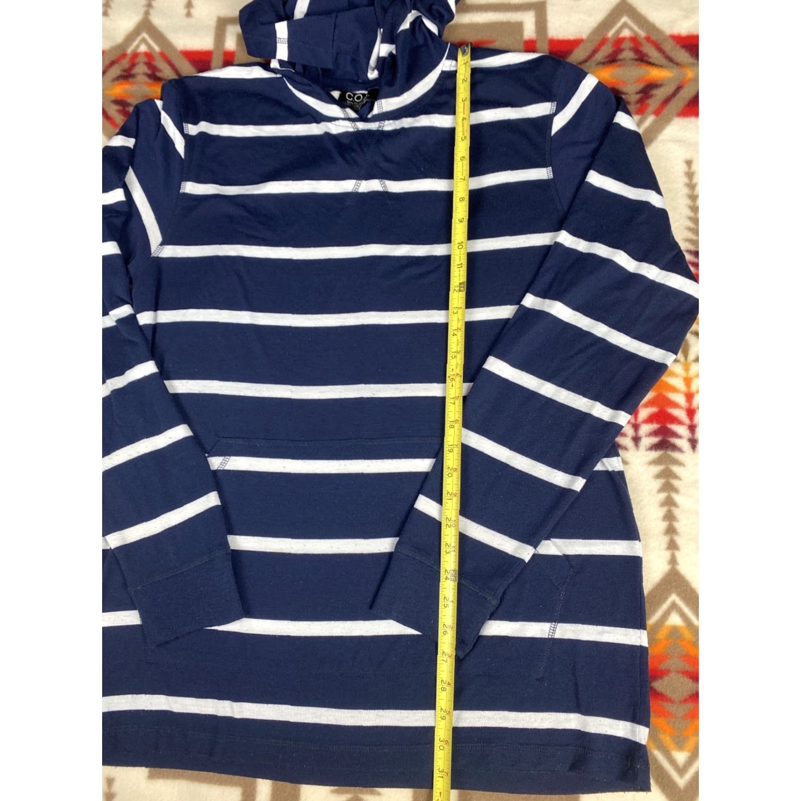 Coal VINTAGE City Of Angels COA Light Cotton Hoodie Shirt Mens XL Blue & White Stripes Mens XL Blue Shirt Hoodie Size US XL / EU 56 / 4 - 4 Thumbnail