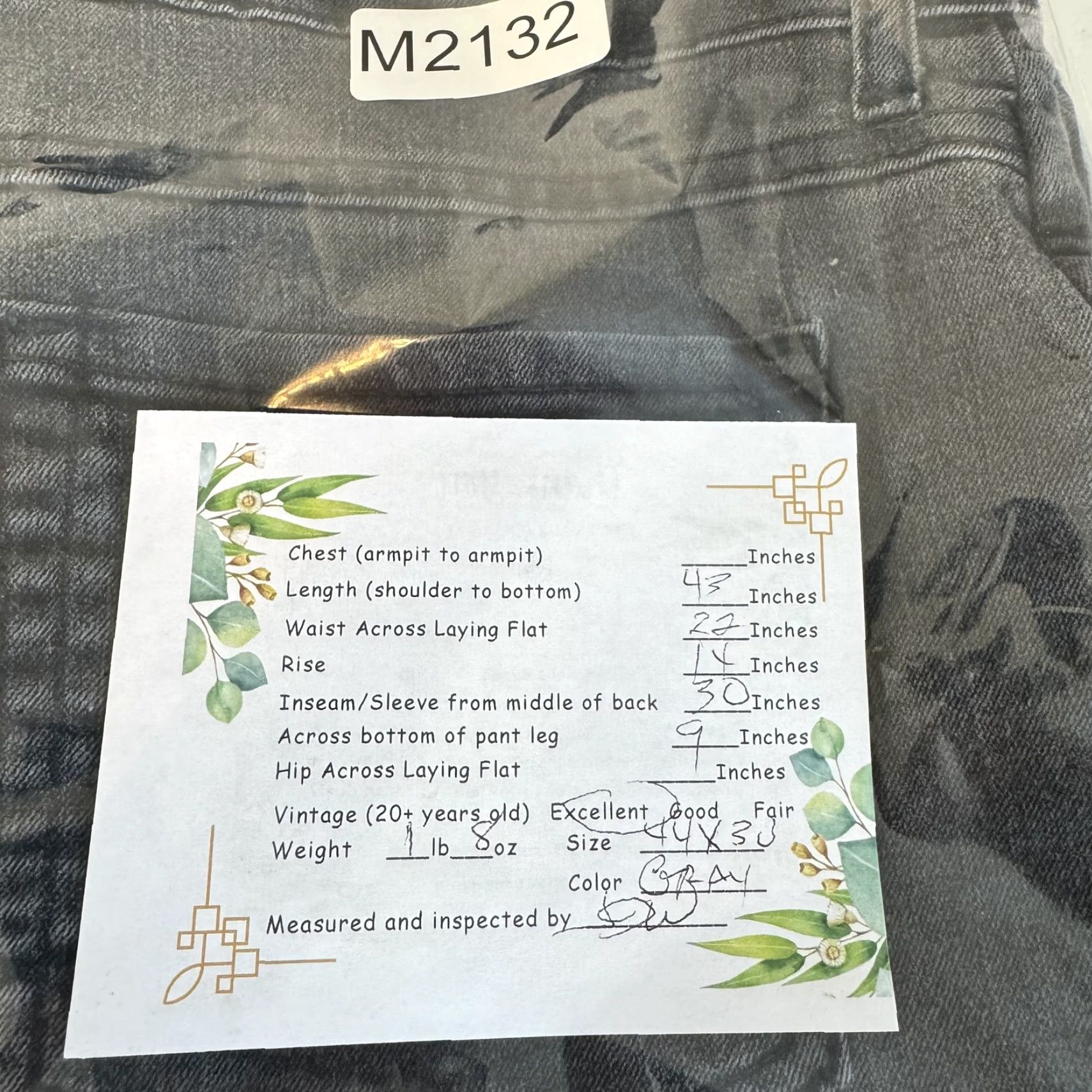 Dickies VINTAGE Dickies Jeans Mens 44x30 Gray Straight Leg Stretch Denim Pants Classic Fit Zip Size US 44 / EU 60 - 6 Thumbnail