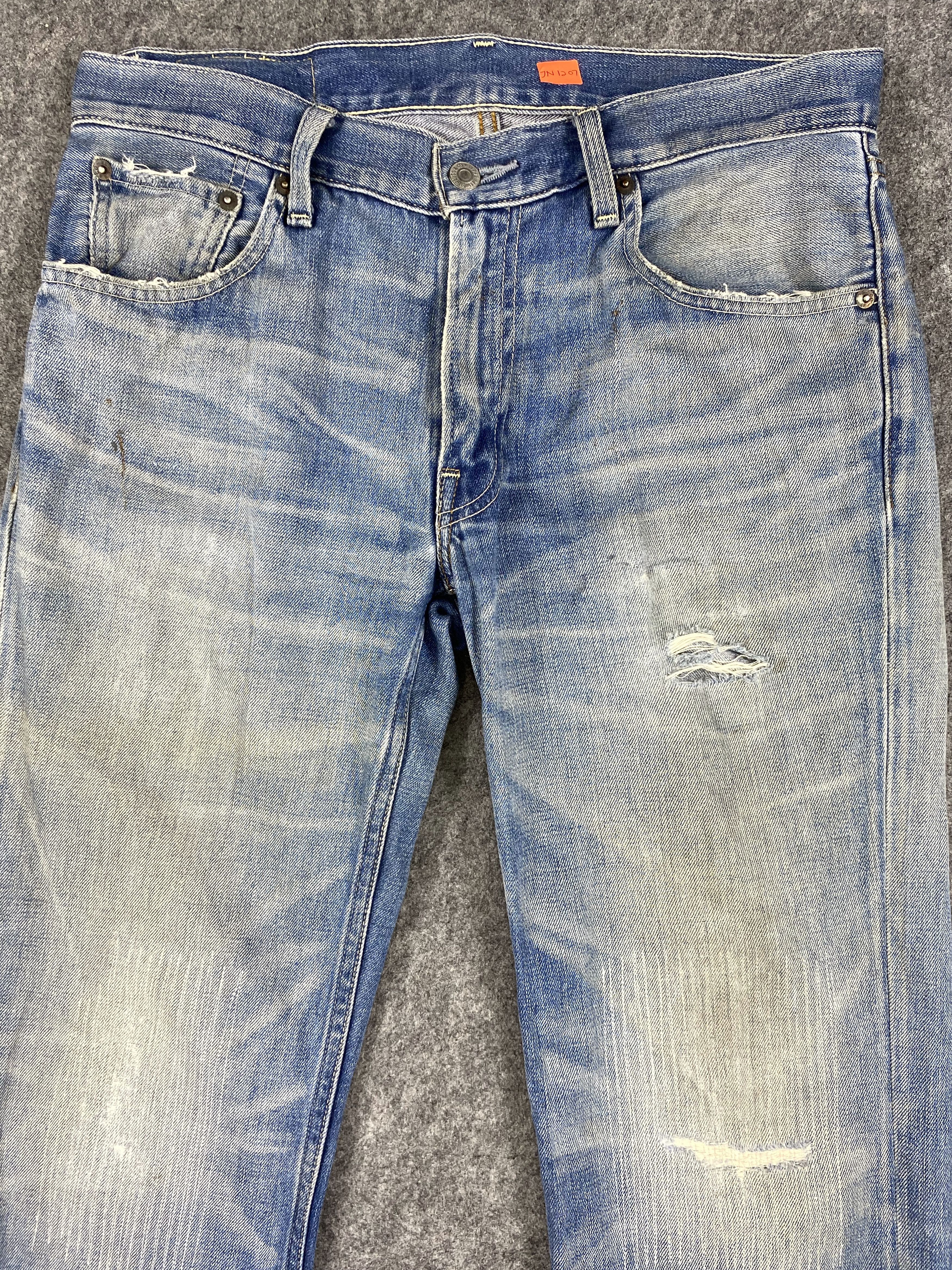 Levi's Blue Distressed Vintage Levi's 502 33x29 Denim -JN1207 Size US 33 - 3 Thumbnail