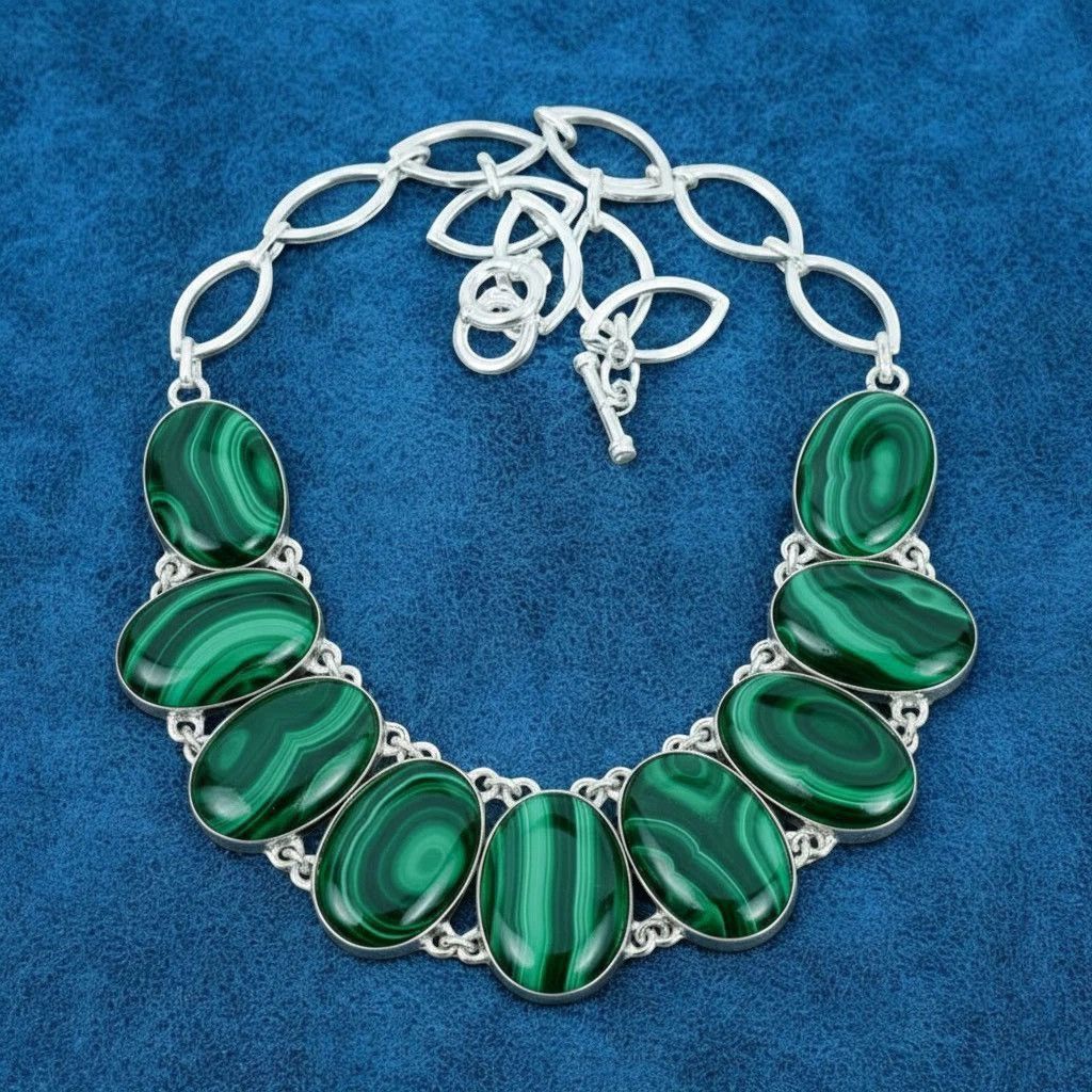 Other Necklace 925 Sterling Silver Handmade Oval Gemstone Size ONE SIZE - 3 Thumbnail