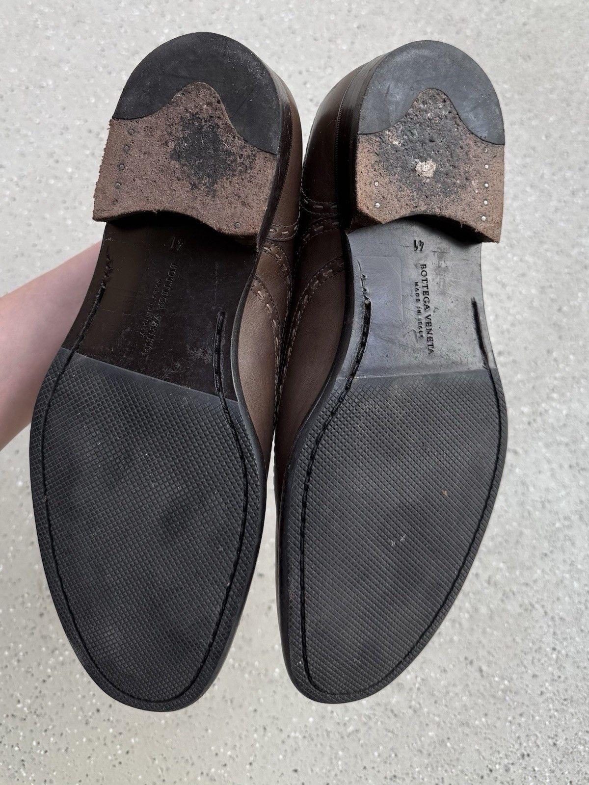 Bottega Veneta Bottega Veneta Men’s Lace Up Derby Leather Brogue Shoes Size US 8 / EU 41 - 17 Thumbnail