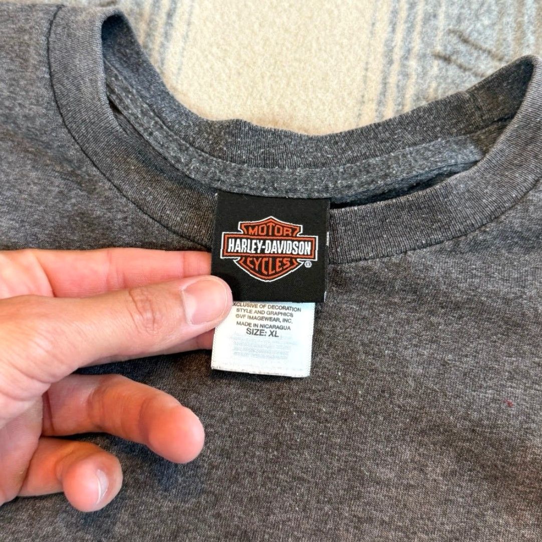 Harley Davidson Harley Davidson Men’s T-Shirt Biker Pocket Gray XL 90s Y2K Motorcycle Shirt Mens Short Sleeve Vintage No Size US XL / EU 56 / 4 - 3 Thumbnail