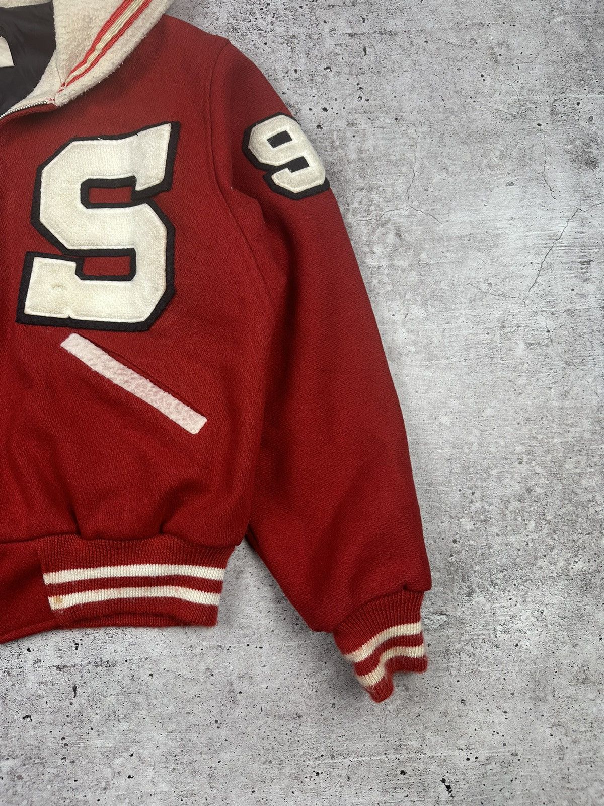 Vintage 80s Butwin Vintage Jessie Varsity Wool Jacket Size US L / EU 52-54 / 3 - 3 Thumbnail