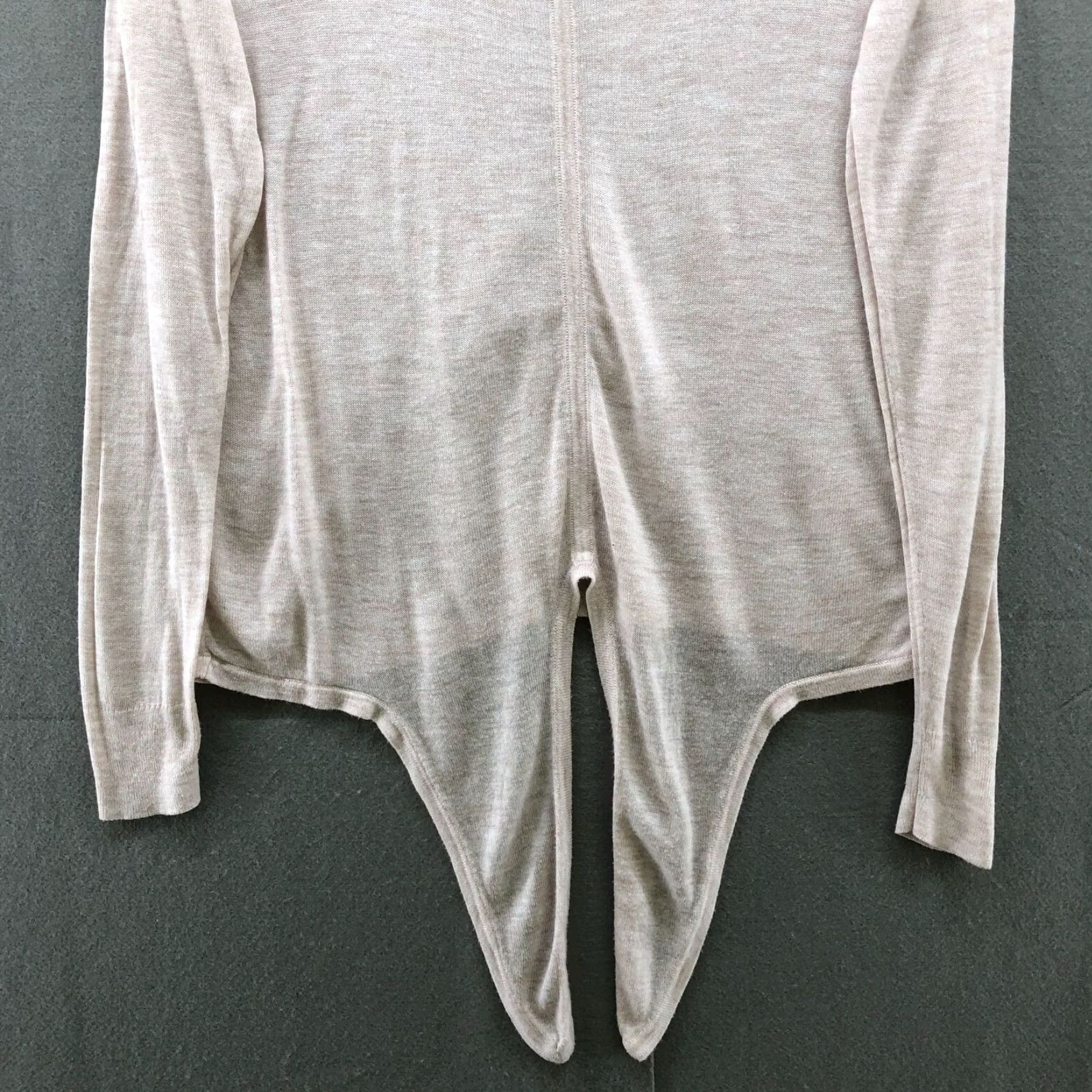 Madewell Madewell Lightweight Long Sleeve Tie Front T Shirt Womens Small Ivory Size S / US 4 / IT 40 - 5 Thumbnail