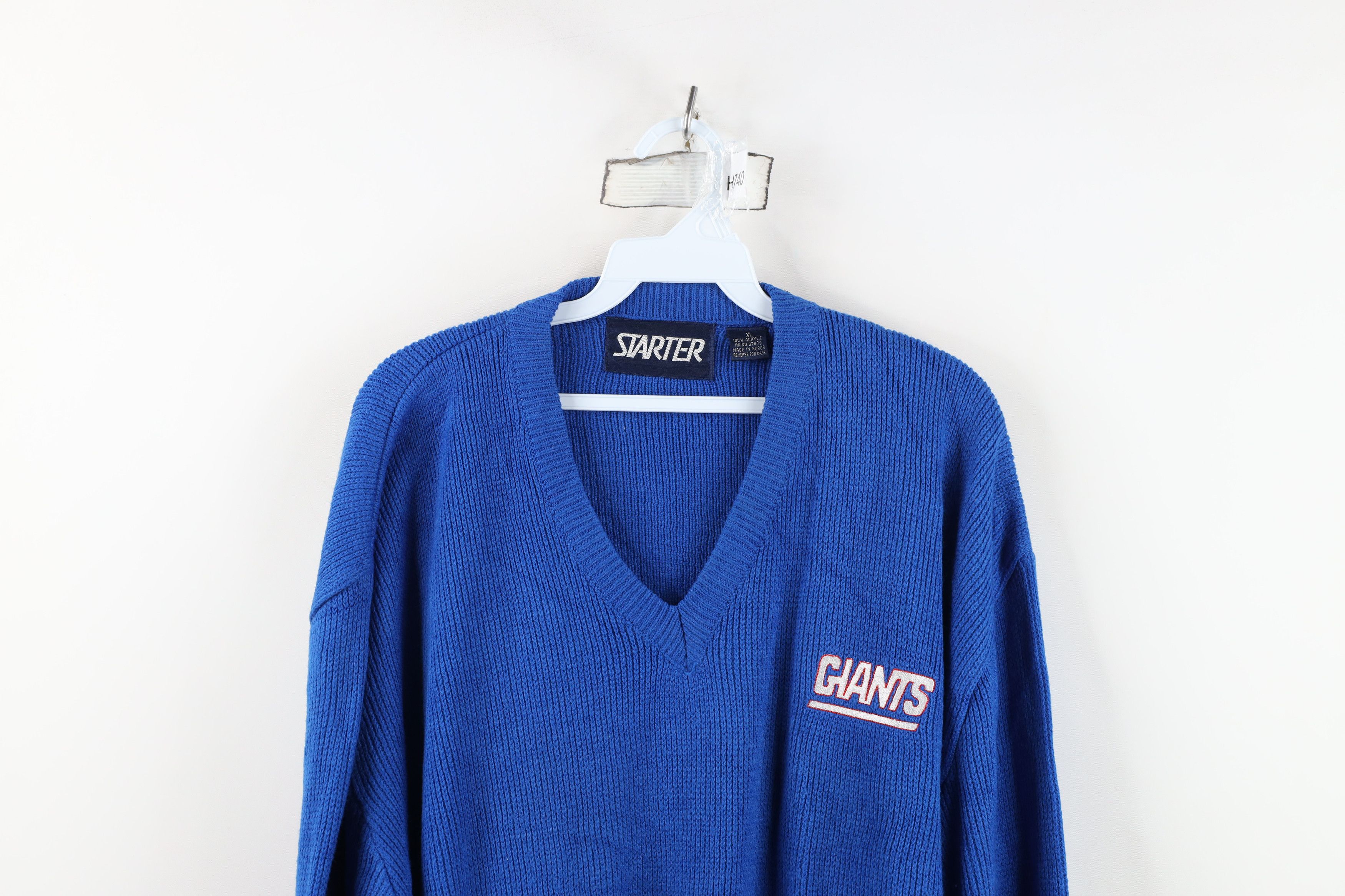Starter Vintage 80s 90s Starter Giants Football Ribbed Knit Sweater Size US XL / EU 56 / 4 - 2 Thumbnail