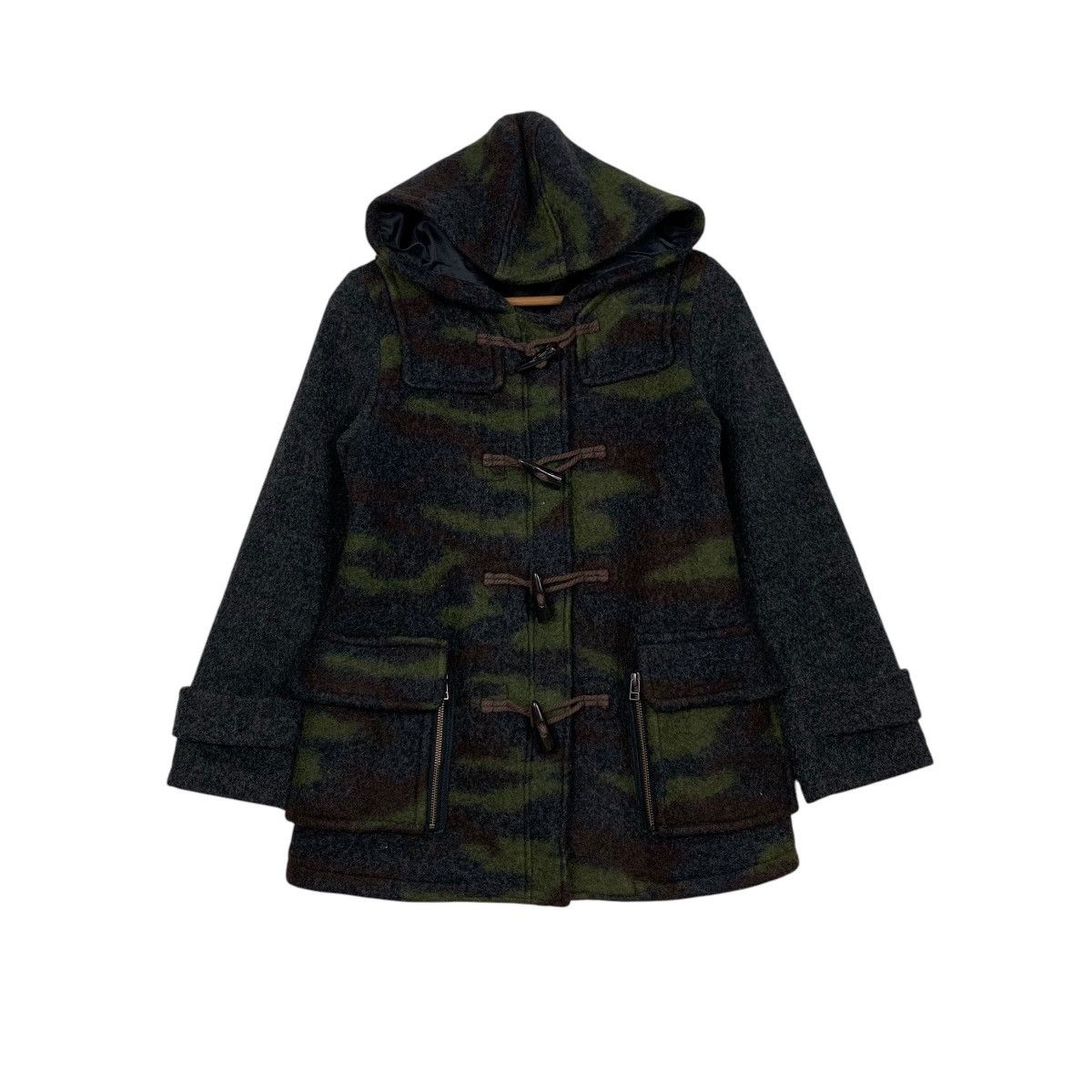 Avirex AVIREX Wool Blend Camo Hooded Duffle Coat Jacket #2786-C126 Size US S / EU 44-46 / 1 - 1 Thumbnail