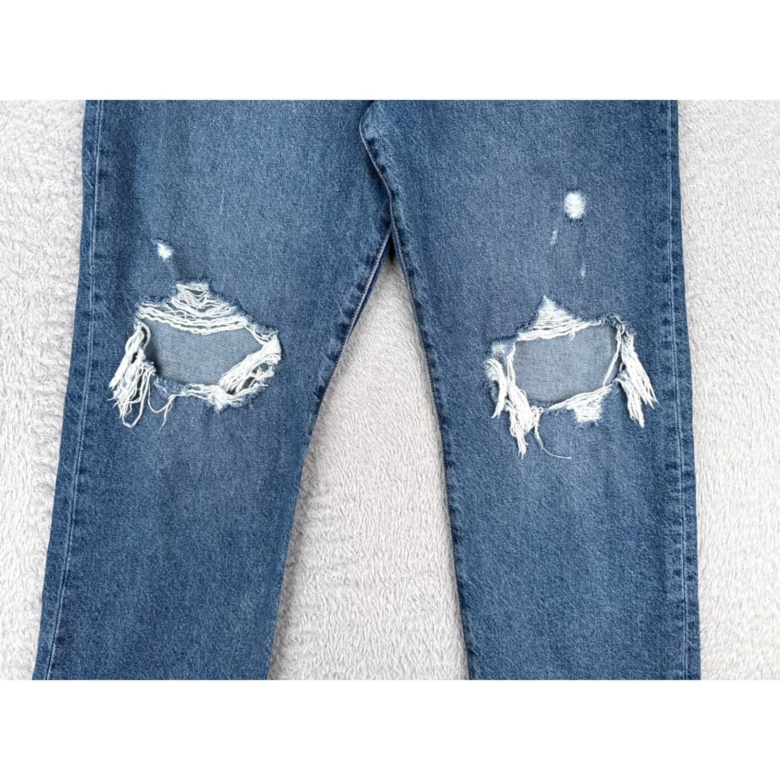 Levi's Levi's Premium Jeans Women 32 Blue Distressed Big E Ribcage Straight Ankle 32x27 Jeans Womens Blue Distressed 90s Retro Pant Levi's Size 24" / US 00 / IT 34 - 3 Thumbnail