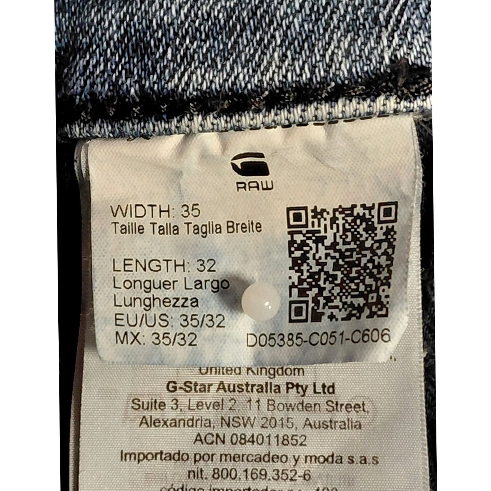 Vintage G-STAR RAW Jeans Slim 32 Blue Solid Denim Men Size US 32 / EU 48 - 5 Thumbnail