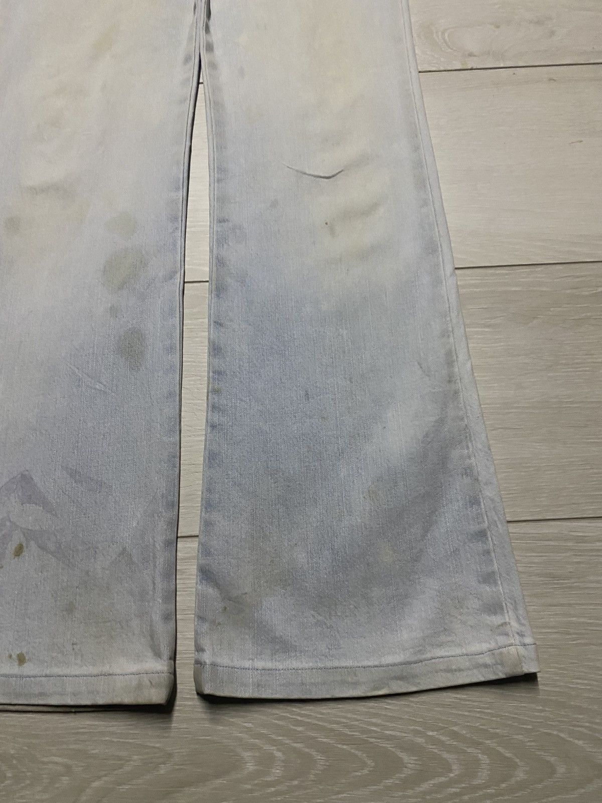 Vintage Vintage Desgaste Euro Claw Mark Flare Jeans Size 26" / US 2 / IT 38 - 8 Thumbnail