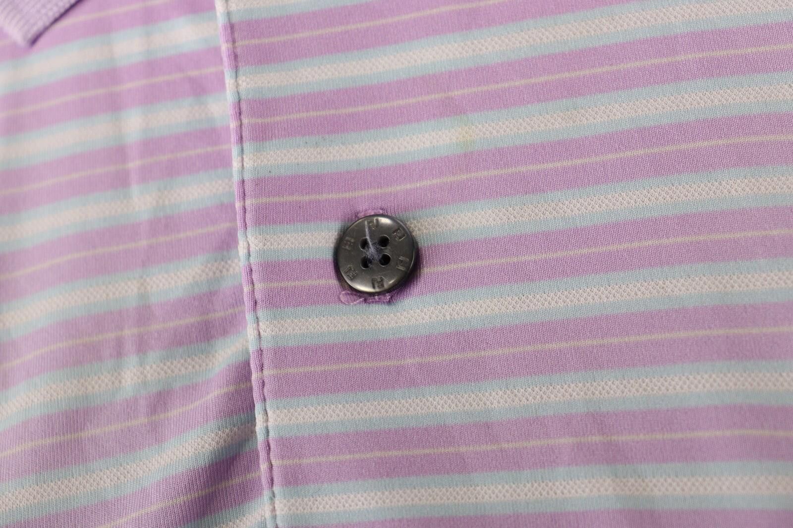 Footjoy Foot Joy Purple Stripe Athletic Fit Polo Shirt Size L Size US L / EU 52-54 / 3 - 5 Thumbnail