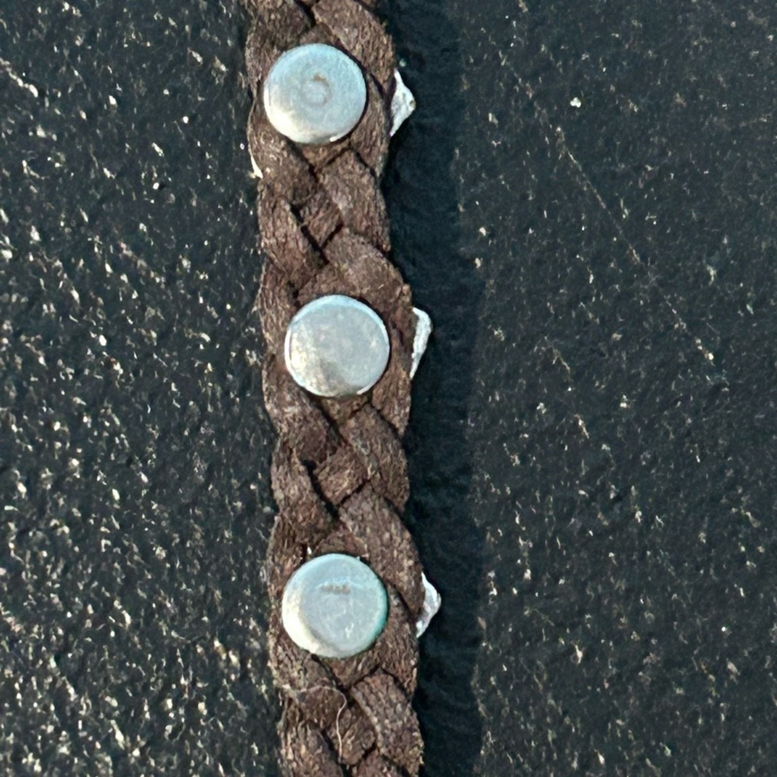Brighton Brighton Heart Braid Bandit Leather Silver Buckle Bracelet Size ONE SIZE - 6 Thumbnail