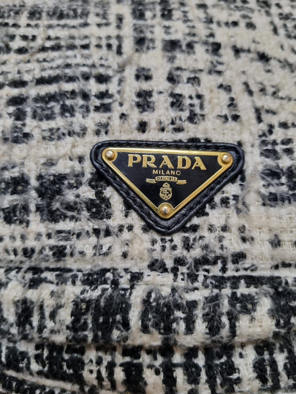 Prada Authentic PRADA Printed Tweed Turnlock Flap Bag Size ONE SIZE - 8 Thumbnail