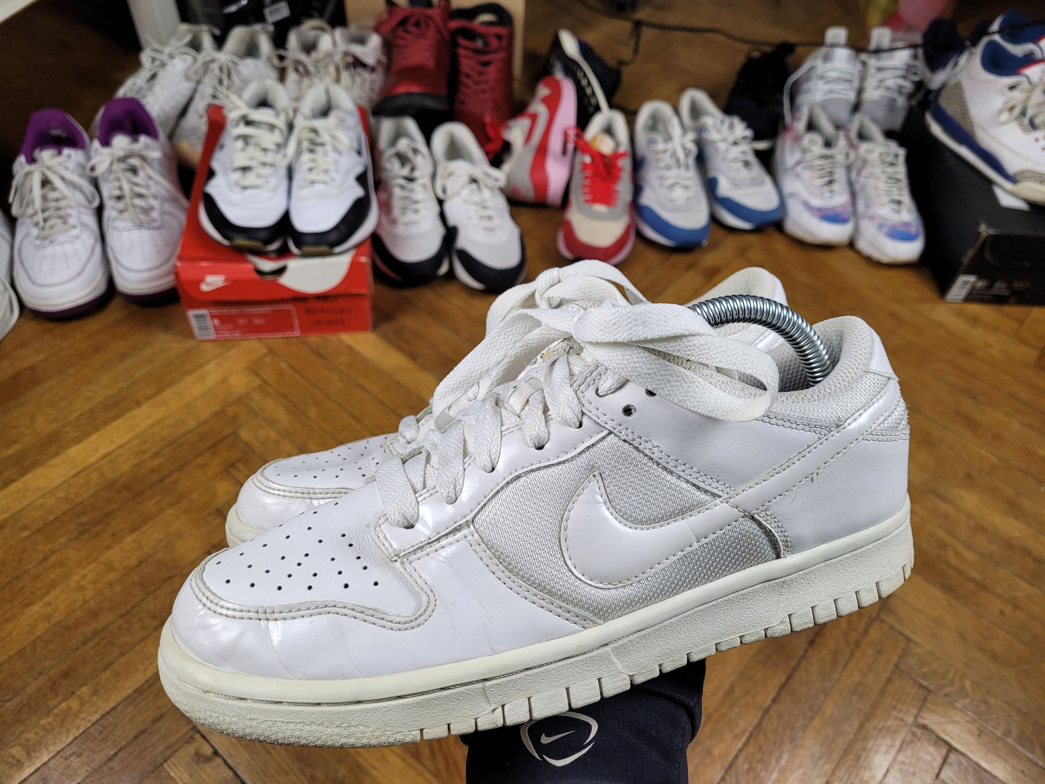 Nike 2008 Vintage Nike WMNS Dunk Low All White Size US 8.5 / IT 38.5 - 5 Thumbnail