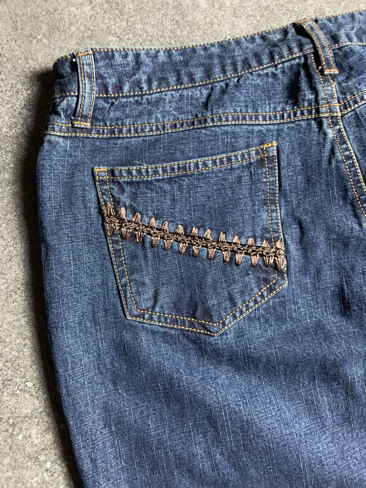 Japanese Brand 2000s Japan Fabric Central Unloader Lace-Up Flared Jeans Size US 30 / EU 46 - 12 Thumbnail