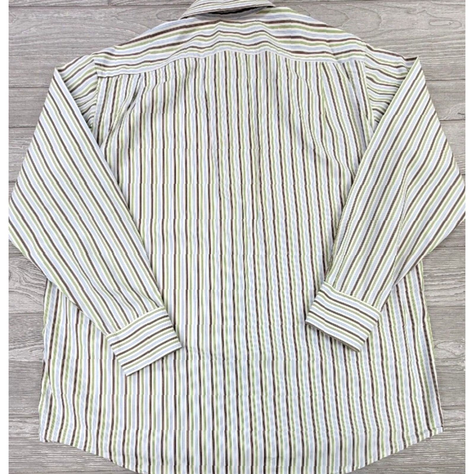 Lacoste Lacoste Mens Long Sleeve Button-Up Shirt XL Multicolor Striped France Made Button-Down Collar Size US XL / EU 56 / 4 - 5 Thumbnail