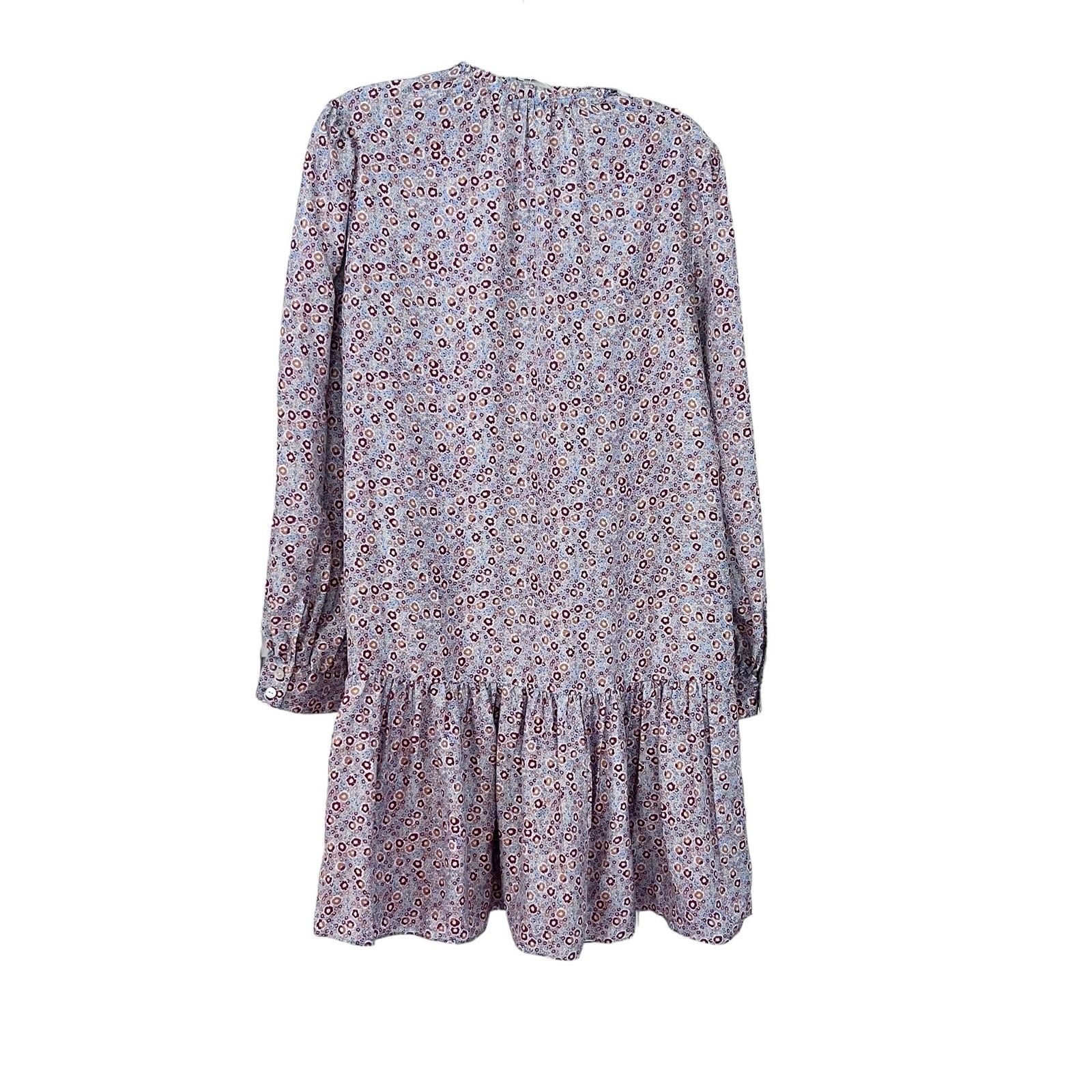 Rebecca Taylor Rebecca Taylor Violet Fleur Silk Floral Print Mini Dress Size S / US 4 / IT 40 - 3 Thumbnail
