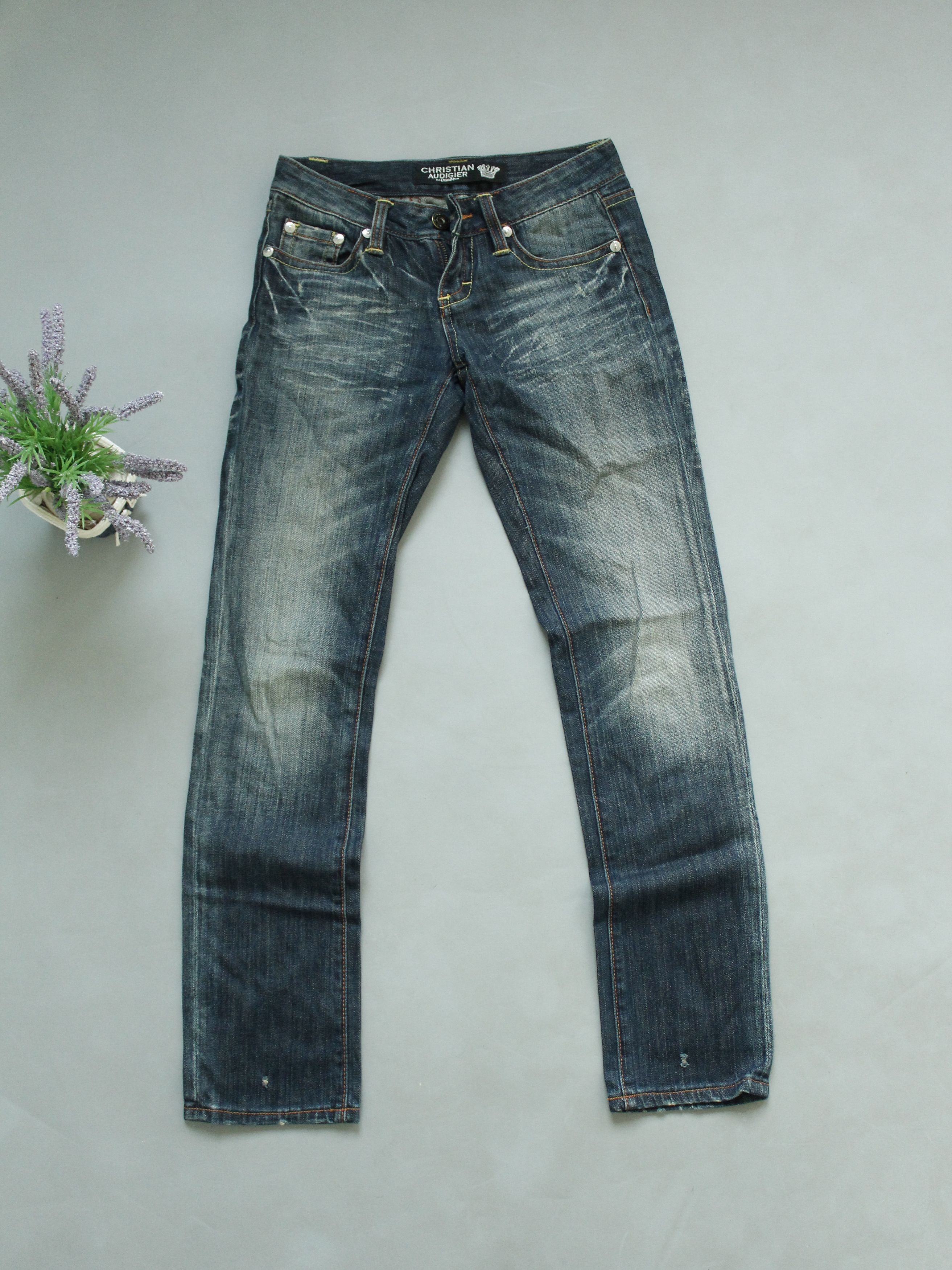 Christian Audigier × Ed Hardy CHRISTIAN AUDIGIER 🐅 26/33 WOMENS JEANS TIGERS EMBROIDERY Size 26" / US 2 / IT 38 - 3 Thumbnail
