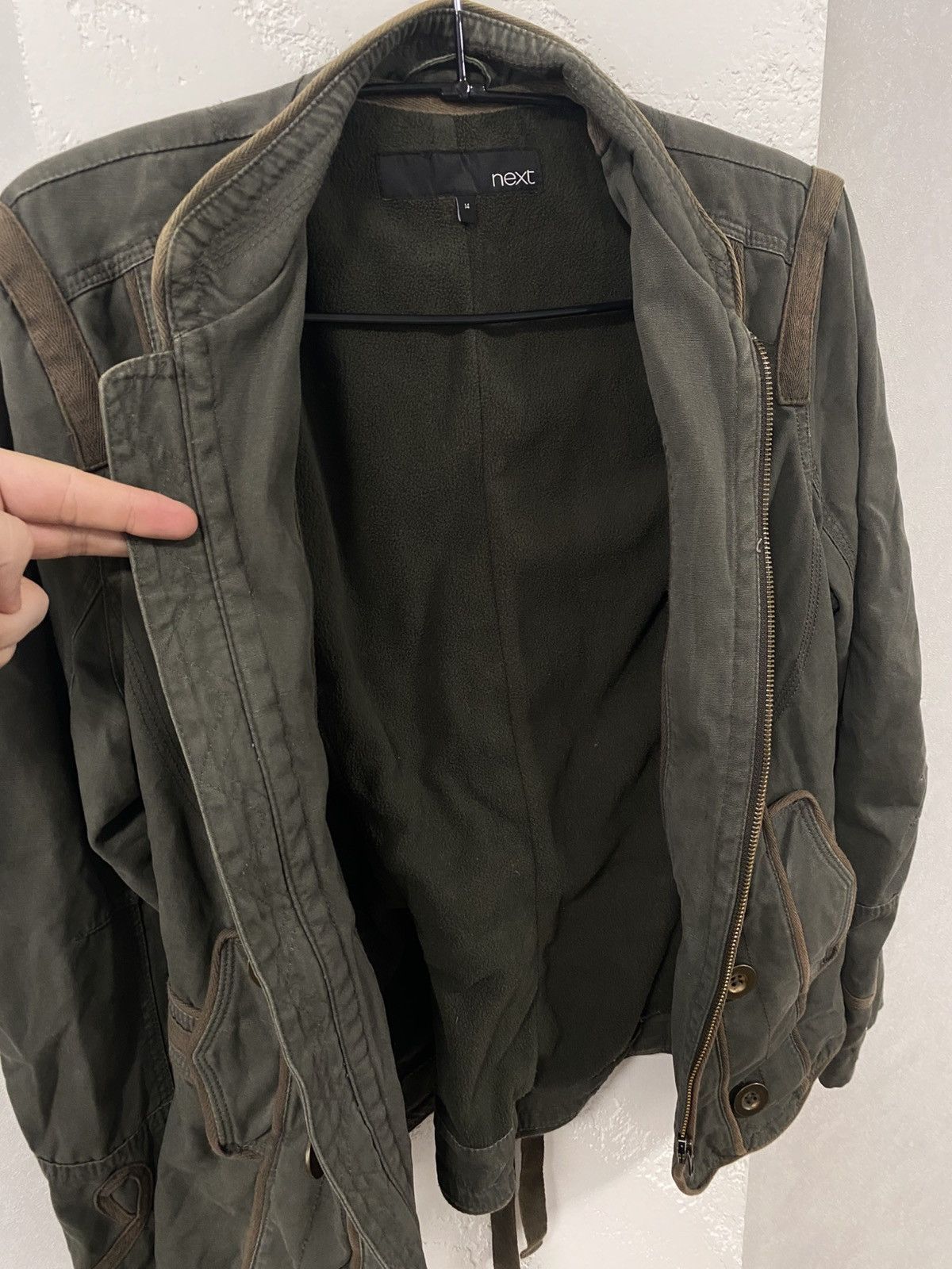 Hedi Slimane Vintage military olive green Napoleon Jacket Balmain Style Size XL / US 12-14 / IT 48-50 - 6 Thumbnail