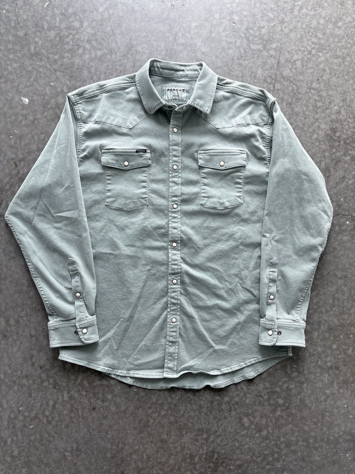 Other Poncho Pearl Snap Brushpopper Shirt Light Gray Large Size US L / EU 52-54 / 3 - 1 Thumbnail