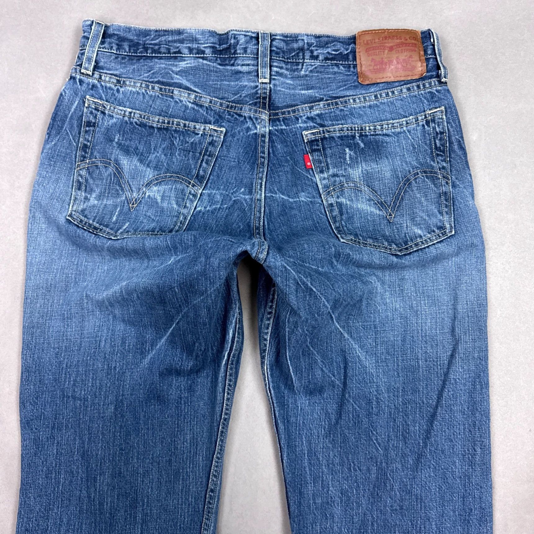 Levi's Levi's 527 Jeans Mens 36x30 Blue Bootcut 5-Pocket Denim Regular Waist 30 Inseam Western Cowboy Visible Faded Washed Out Vintage: No Size US 36 / EU 52 - 4 Thumbnail