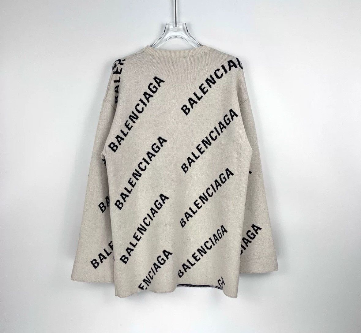 Balenciaga Balenciaga Beige Bullet Screen Long Sweater 2412-Nextarrow Size US XS / EU 42 / 0 - 4 Thumbnail