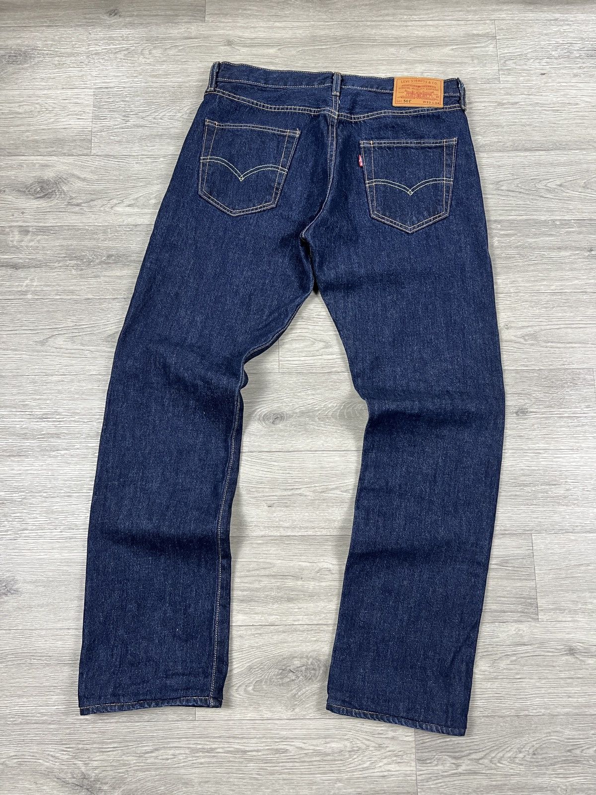 Levi's Mens Jeans Levi's 501 Original Straight Fit Big E Size 33/34 Size US 33 - 2 Thumbnail