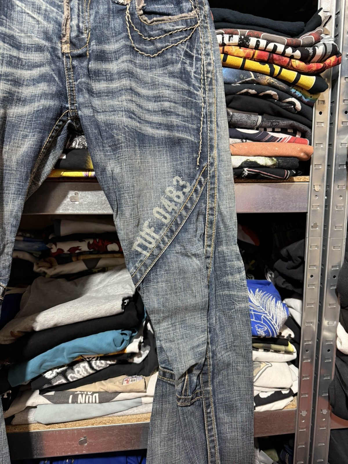 Japanese Brand Vintage Avant Garde Tough Jeansmith 3D Jeans Archive Y2K Size US 30 / EU 46 - 5 Thumbnail