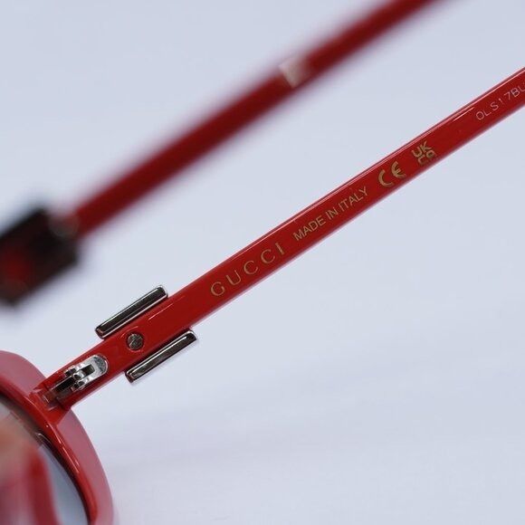 Gucci New Gucci GG1680S 005 Sunglasses - Red Frame, Smoke Lenses Size ONE SIZE - 8 Thumbnail
