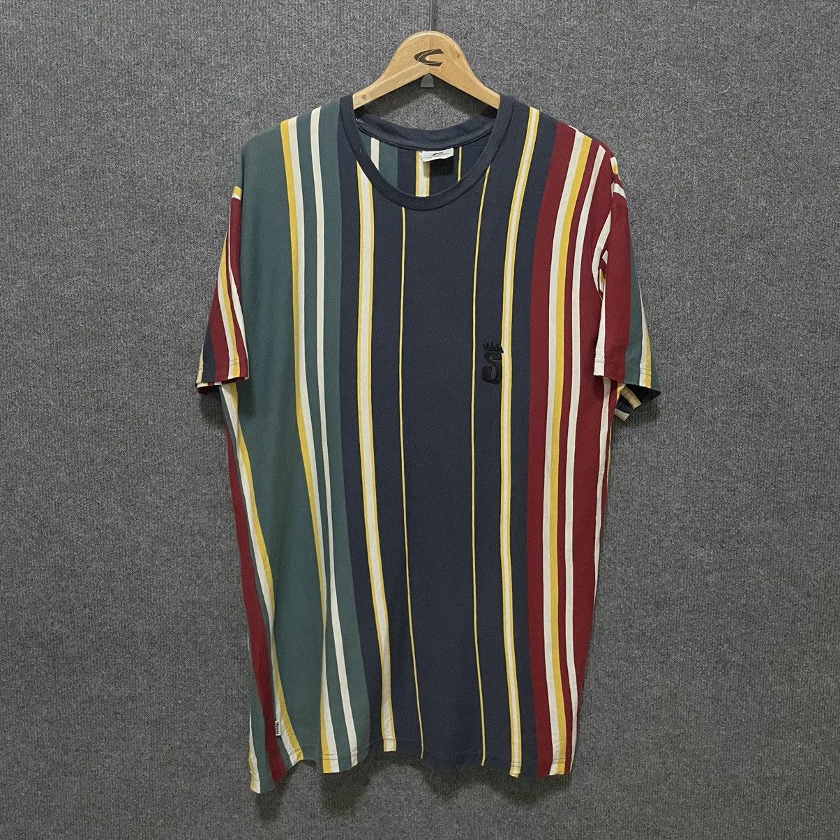 Stussy Y2K Stussy Multicolour Stripes T Shirt Size US L / EU 52-54 / 3 - 1 Thumbnail
