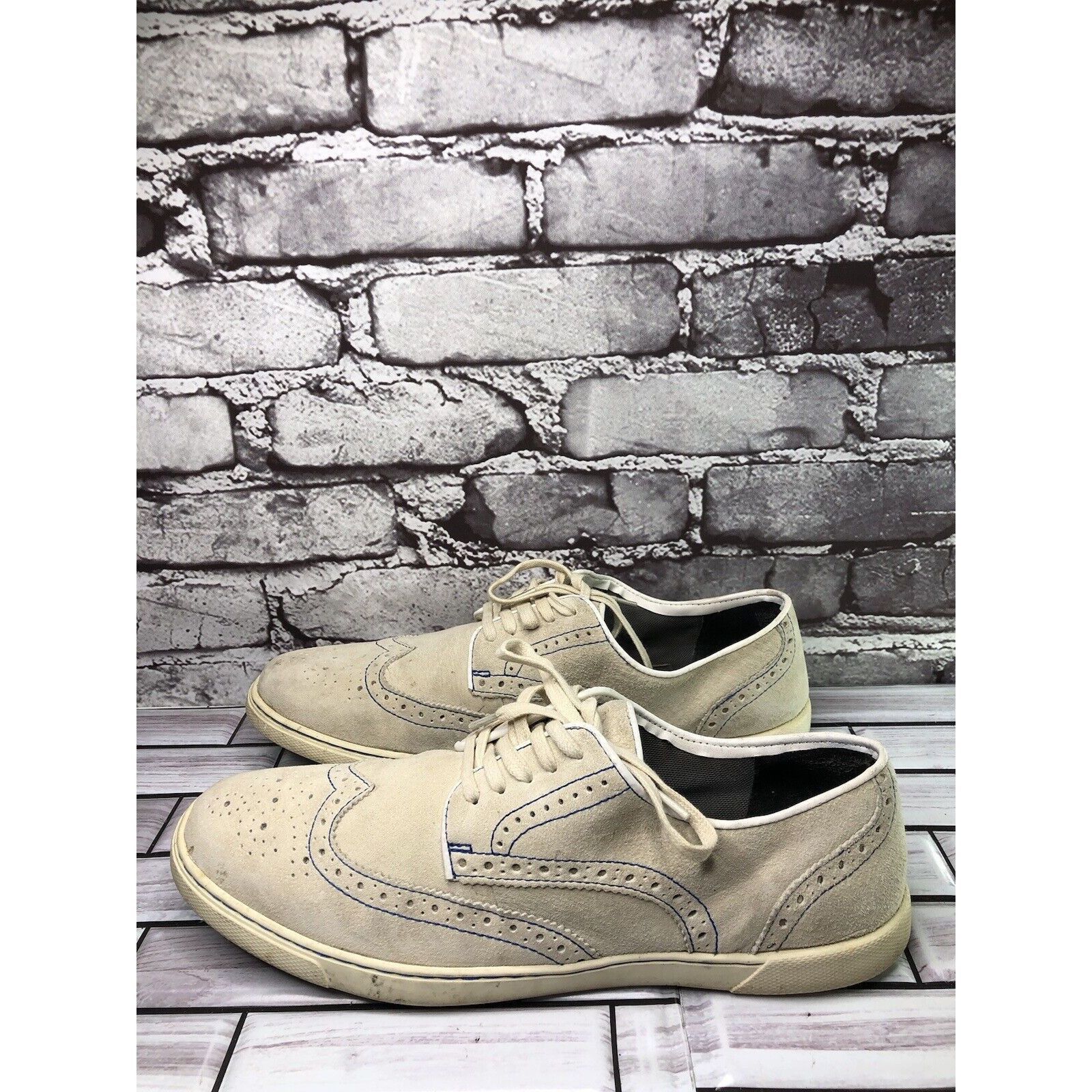 Hush Puppies Hush Puppies Ivory Suede Leather Wingtip Casual Lace Up Shoe Size US 8.5 / EU 41-42 - 11 Thumbnail