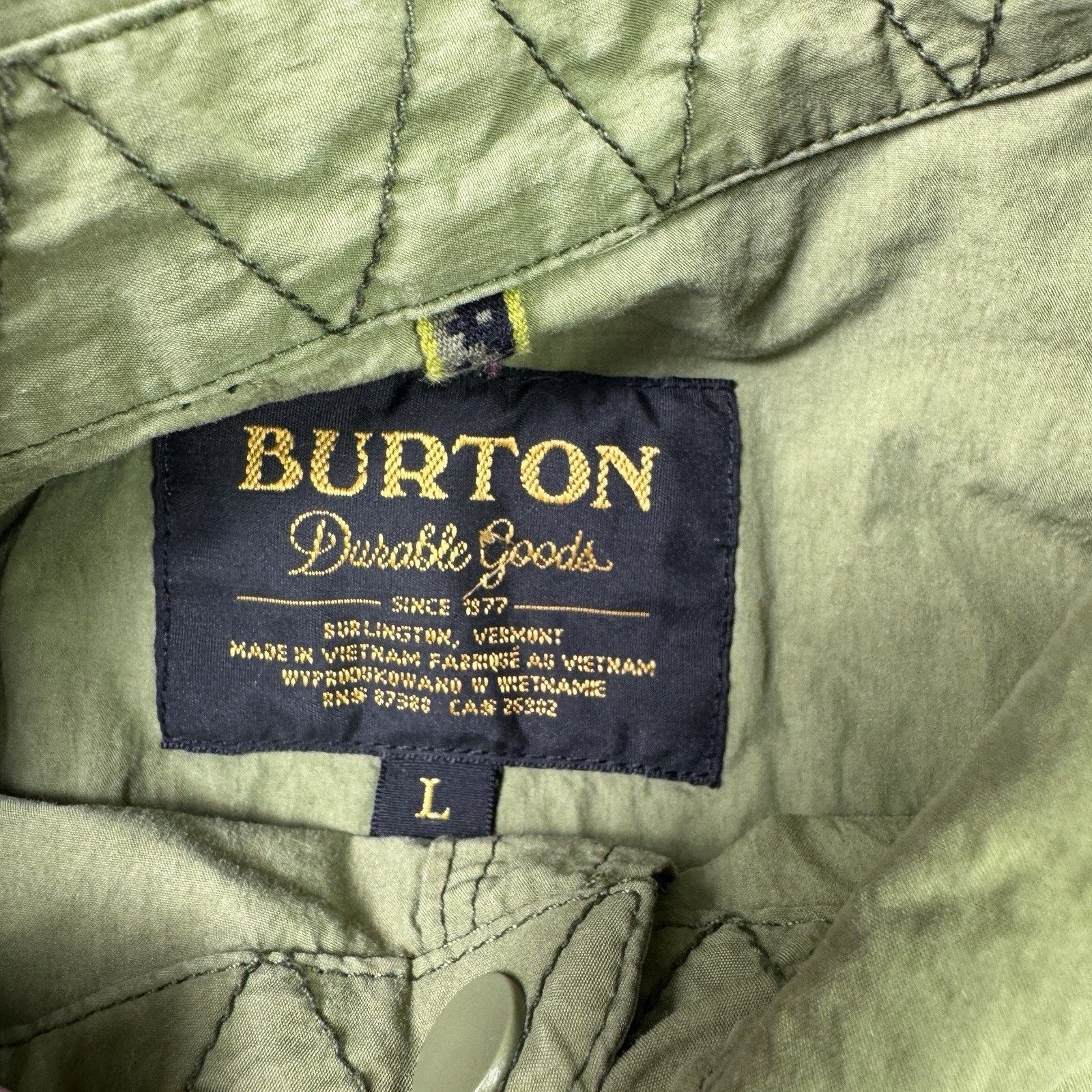 Burton Burton AK Men Linght Overshirt Jacket Nylon Green Size L Size US L / EU 52-54 / 3 - 12 Thumbnail