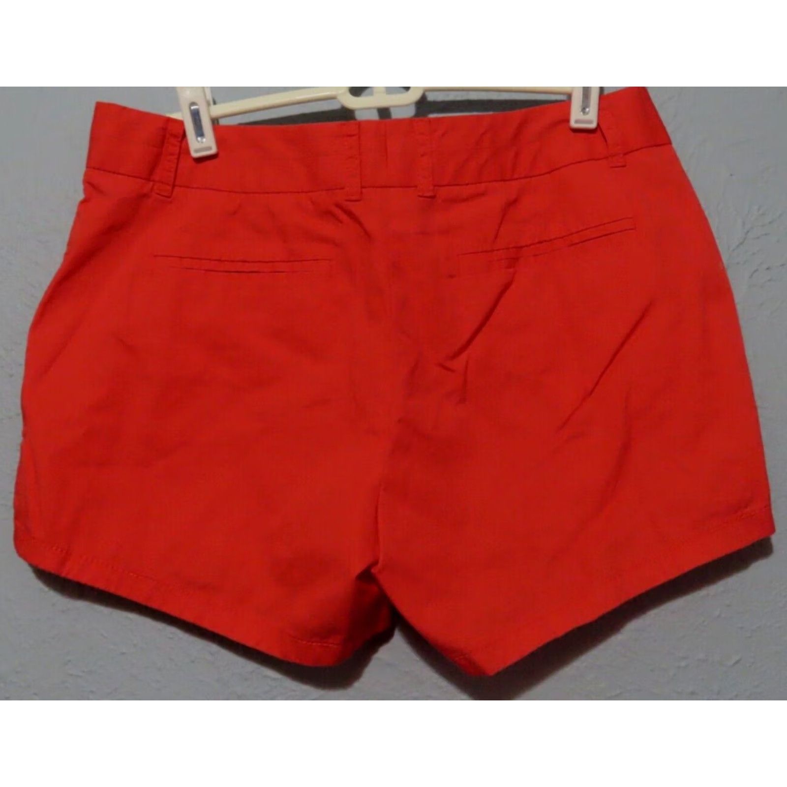 J.Crew J.CREW Women's 6 Hot Pink Chino Shorts 4" Inseam Solid Cotton Blend Regular Rise City Colorful Pockets Zip Front Casual Adults Mens Womens Girls Boys Size 28" / US 6 / IT 42 - 5 Thumbnail