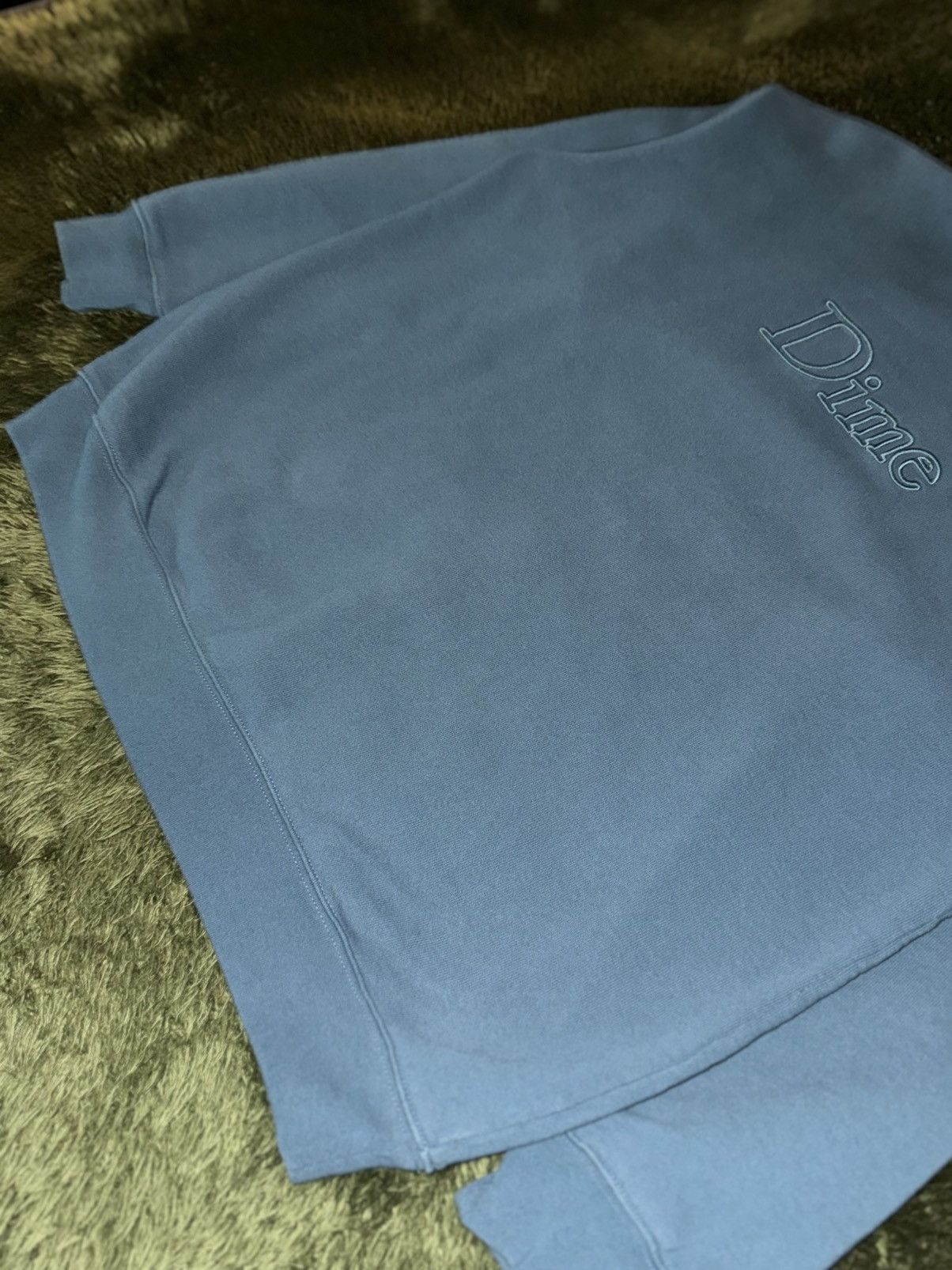 Dime [L] Dime Outline Embroidered Logo Sweatshirt Teal Size US L / EU 52-54 / 3 - 6 Thumbnail