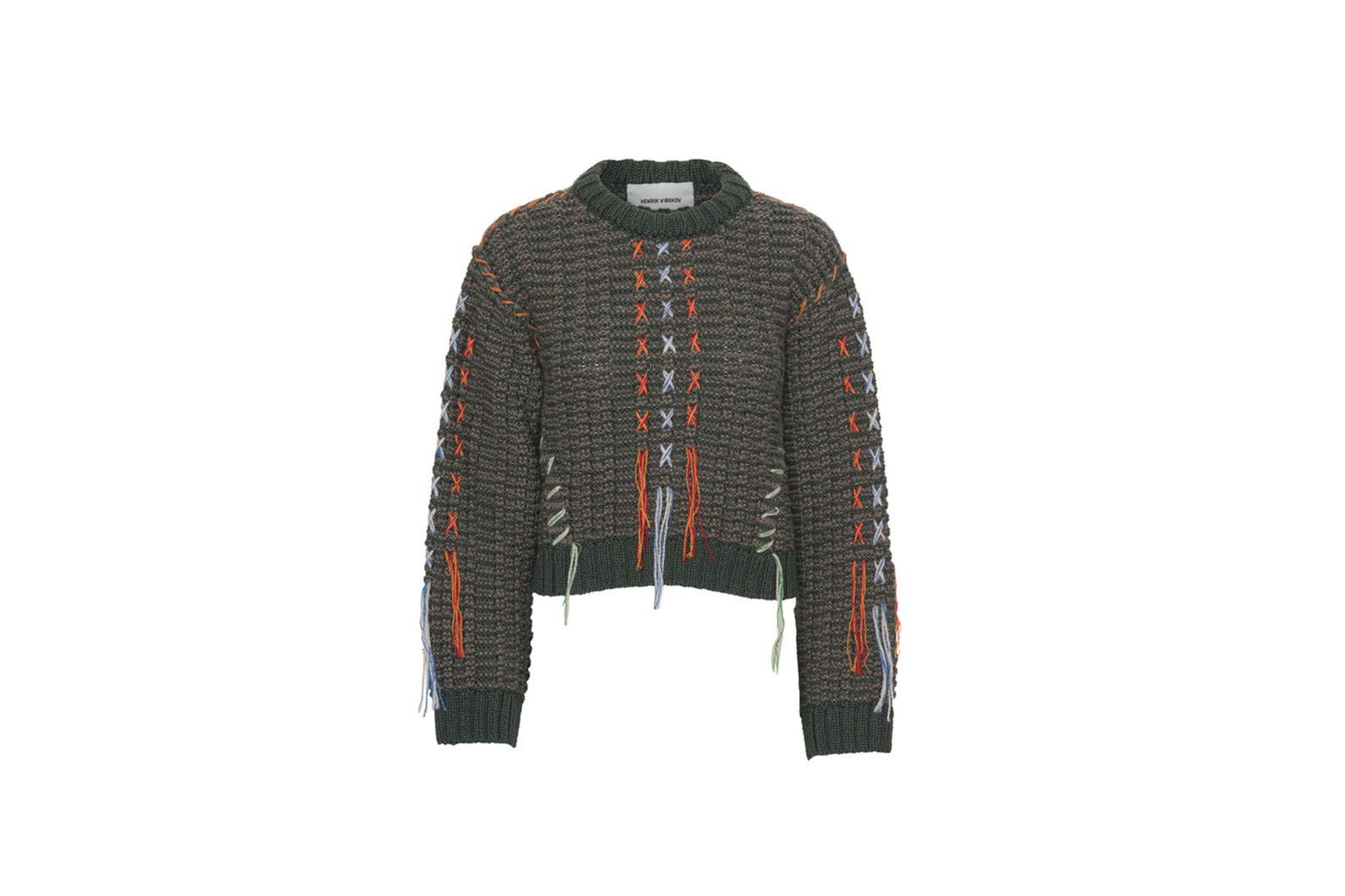 Henrik Vibskov Hang Out Knit Sweat - Moss Green Melange Size L / US 10 / IT 46 - 1 Thumbnail