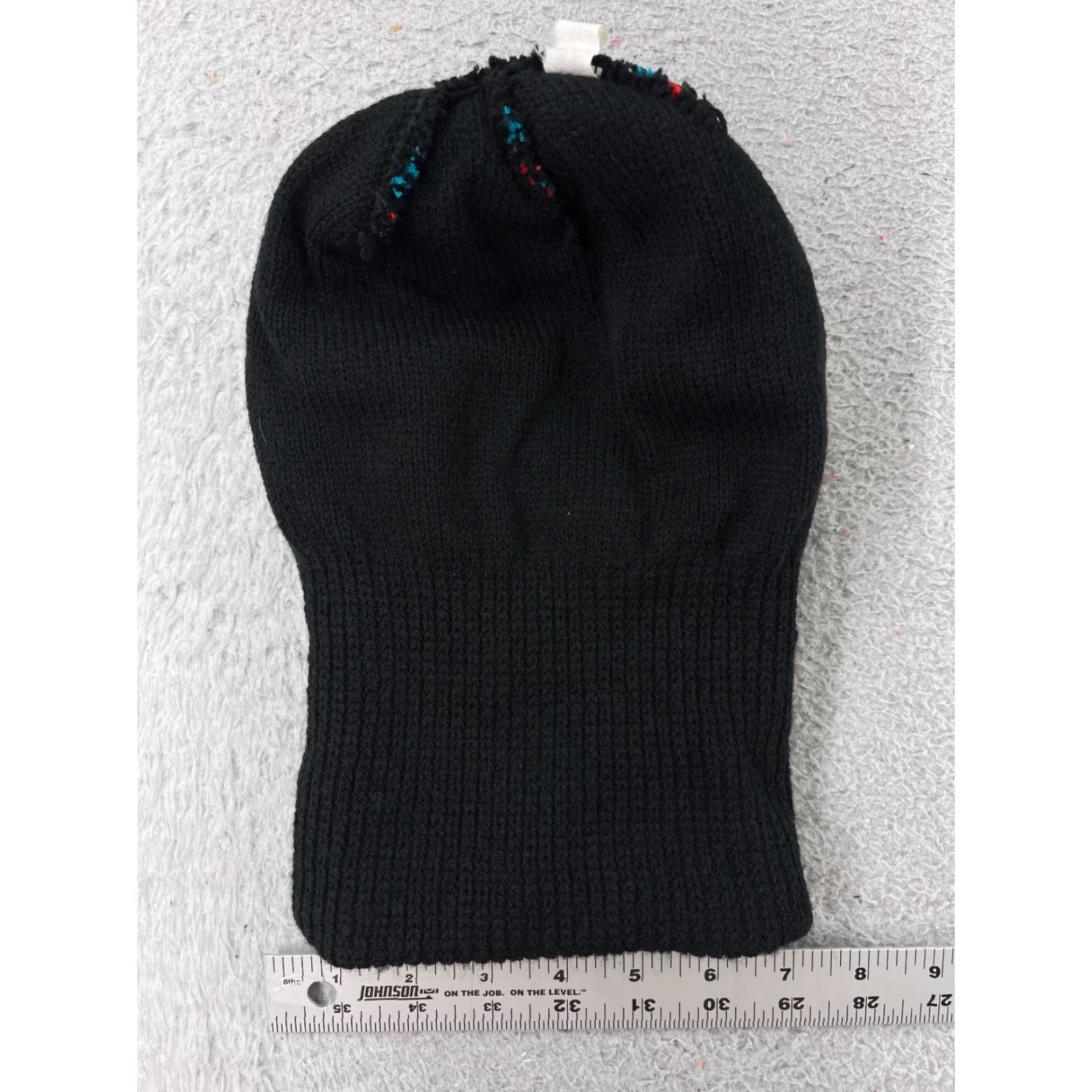 Vintage Geometric Knit Beanie Toque Womens One Size Black Acrylic Ski Size ONE SIZE - 4 Thumbnail