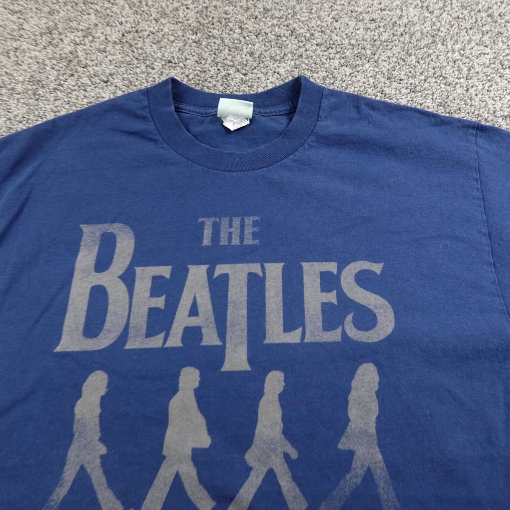 Vintage VTG The Beatles Shirt Mens L Blue Abbey Road Graphic Logo Band Rock Tee Top 00s Y2K Size US L / EU 52-54 / 3 - 3 Thumbnail