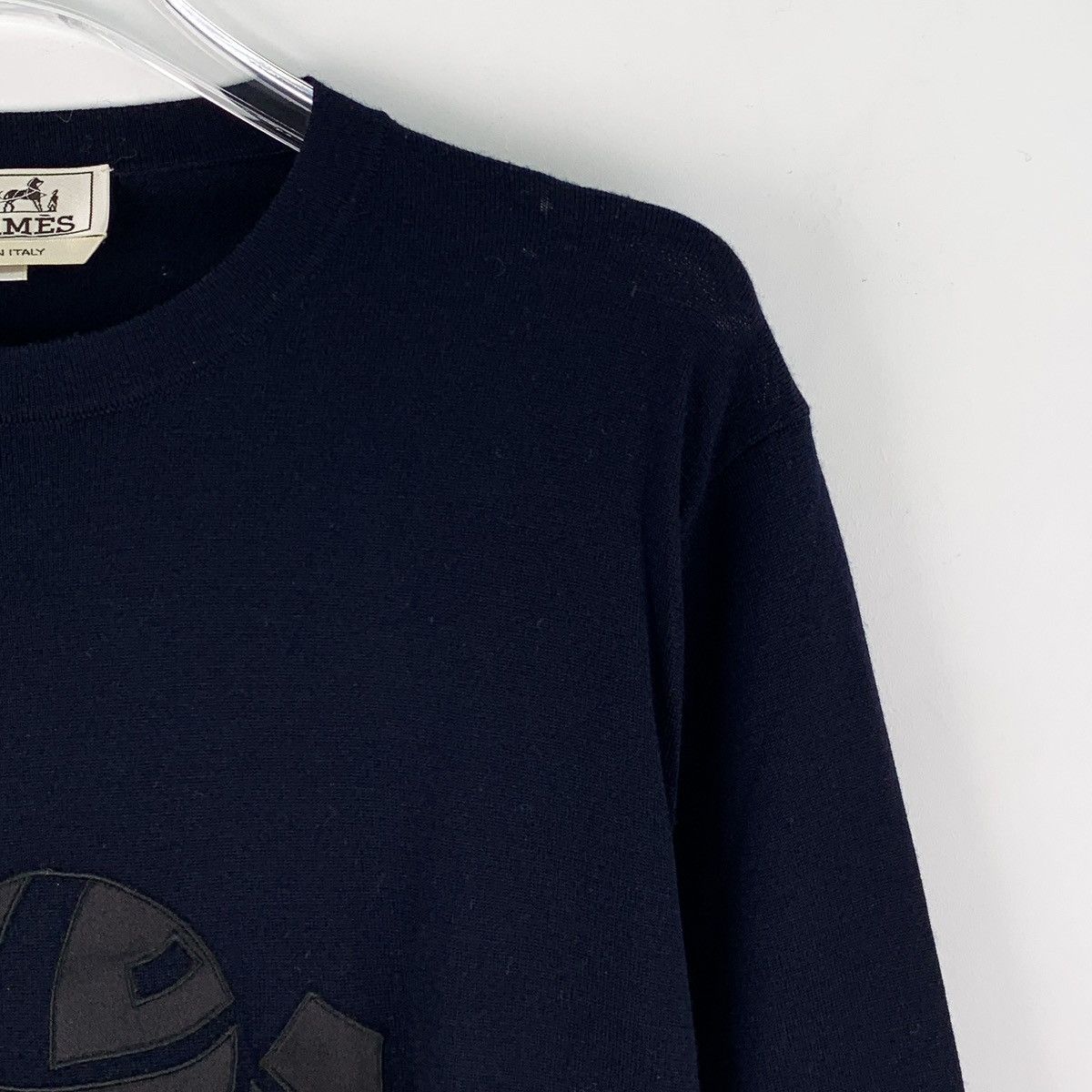 Hermes Hermes Navy Wool Long Sleeve Knit Sweater K26WX Size US S / EU 44-46 / 1 - 3 Thumbnail