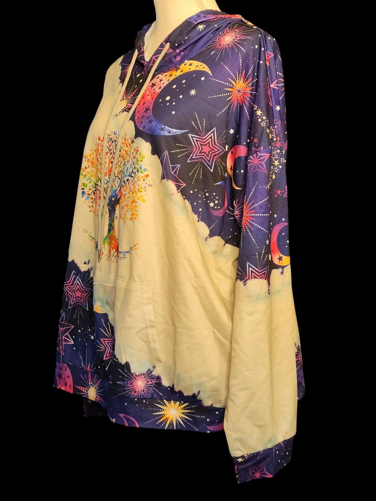 Unknown London Women's Colorful Tree and Moon Print Hoodie Size M / US 6-8 / IT 42-44 - 5 Thumbnail